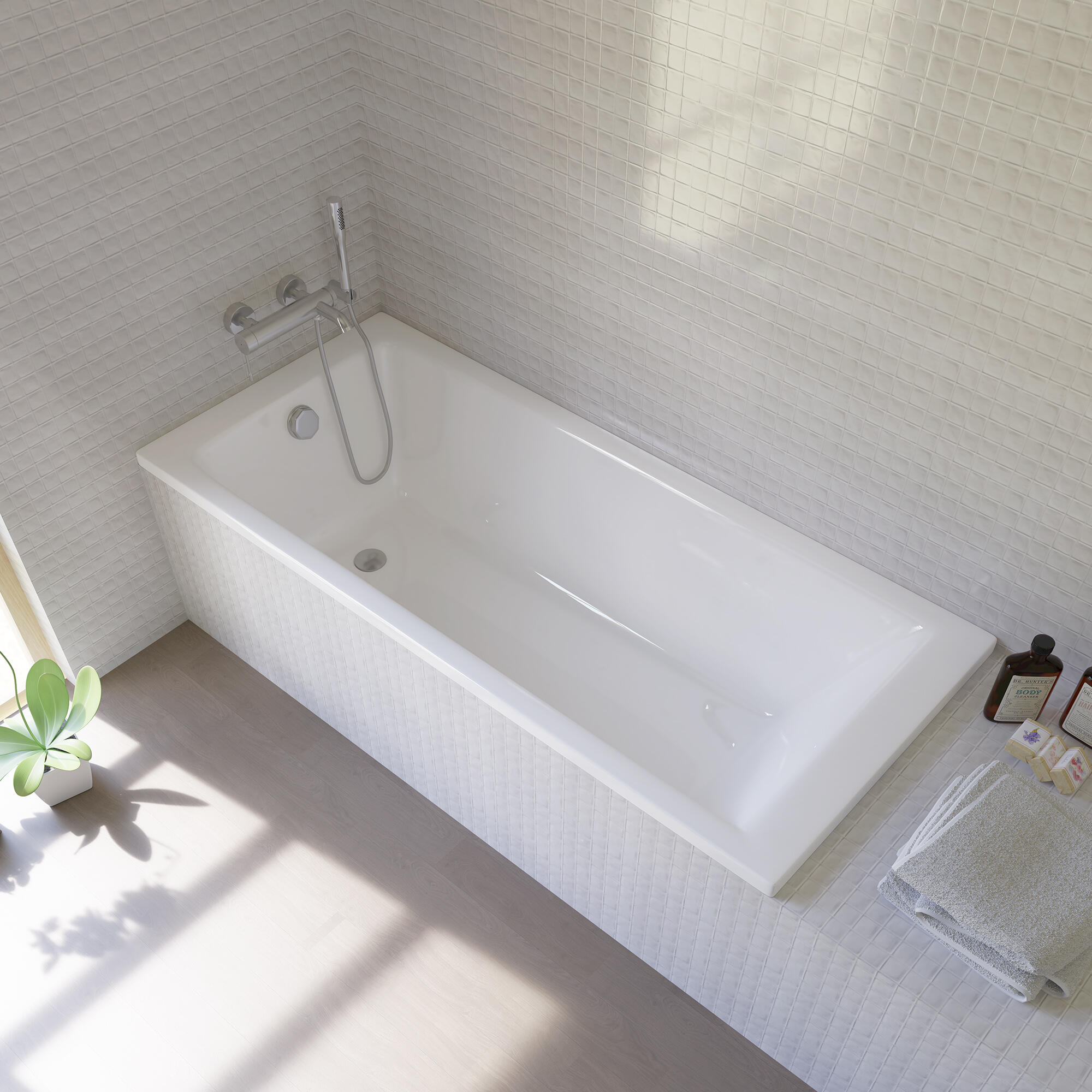 Banheira acrílico branco 160x70 cm Sensea Galaxy Design - 3