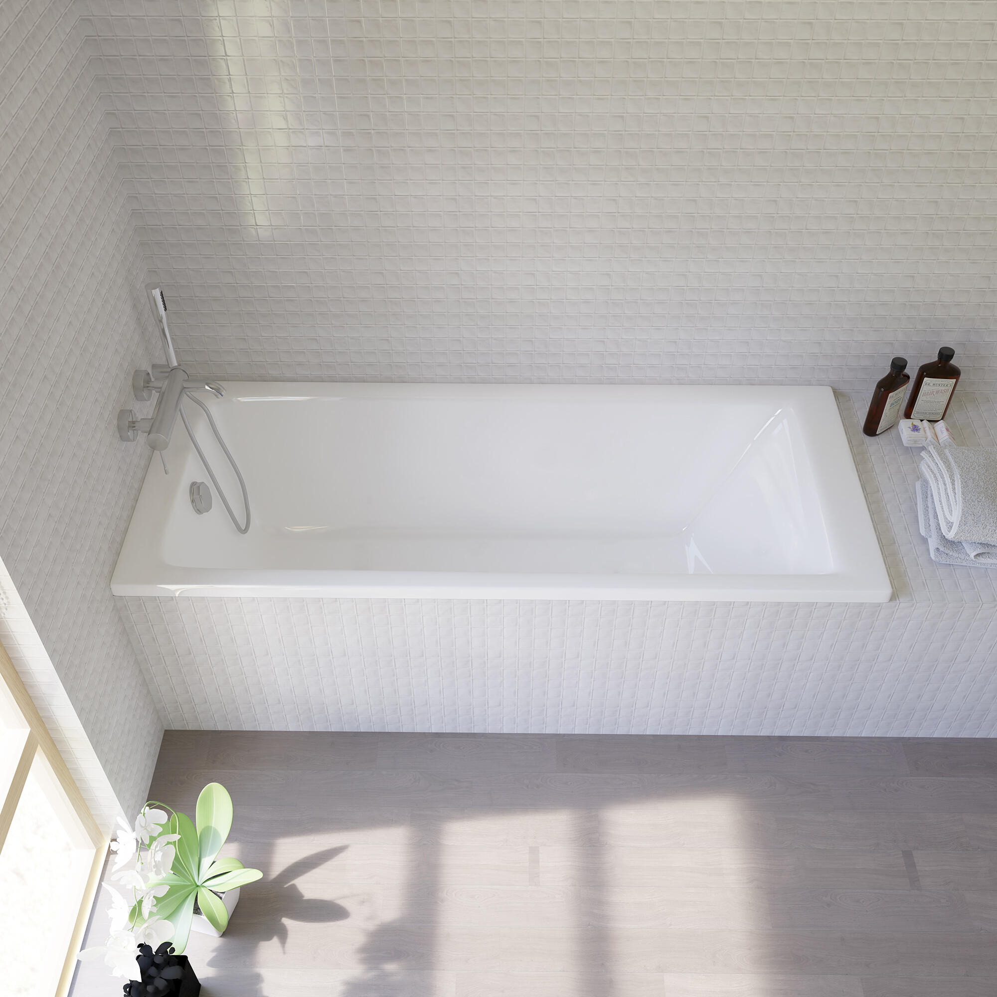 Banheira acrílico branco 160x70 cm Sensea Galaxy Design - 5