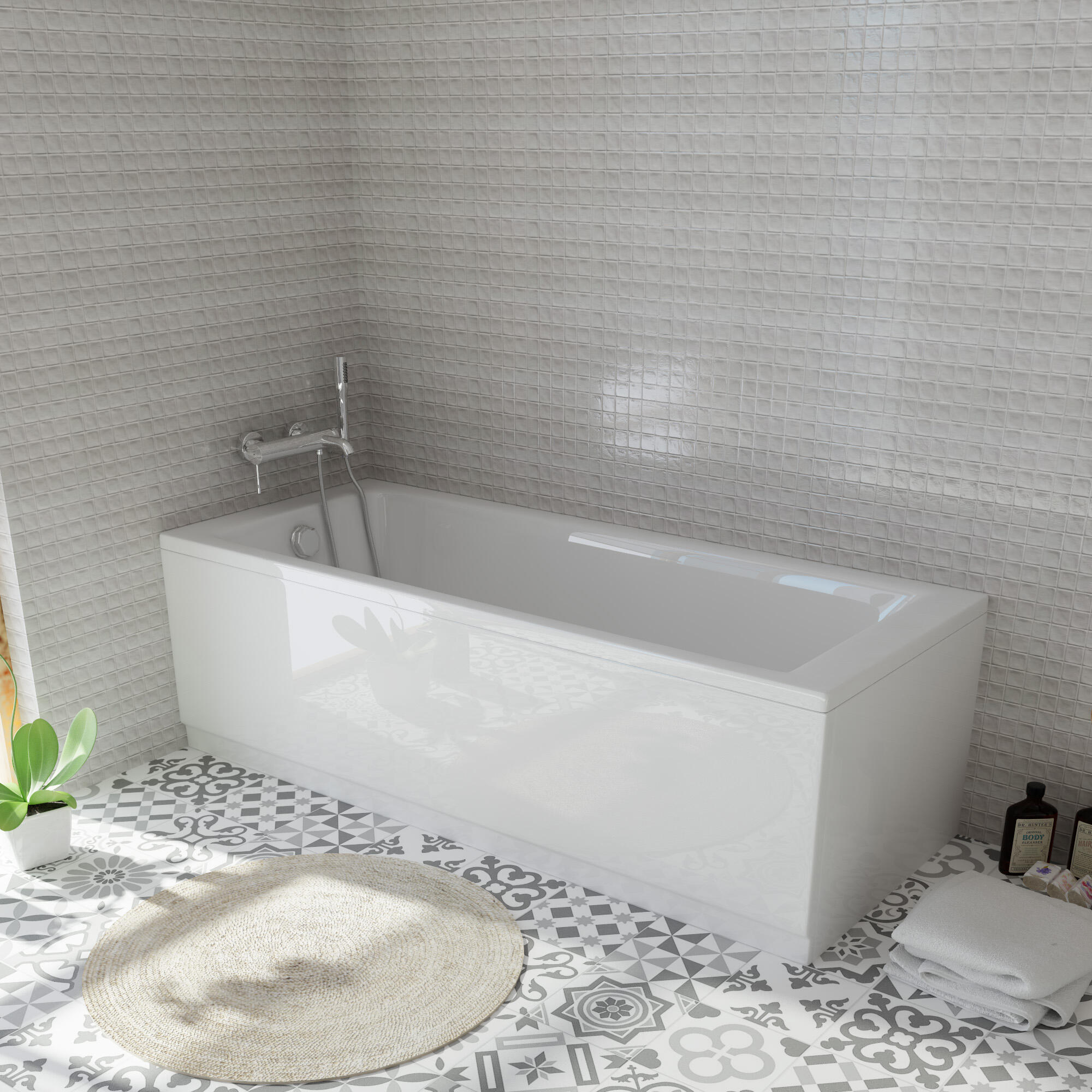 Banheira acrílico branco 160x70 cm Sensea Galaxy Design - 4