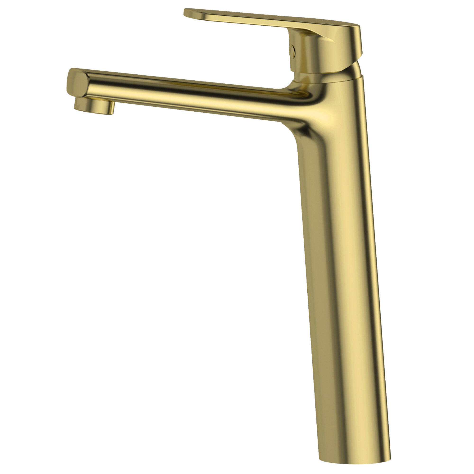 Grifo lavabo caño alto monomando essebagno full oro cepillado