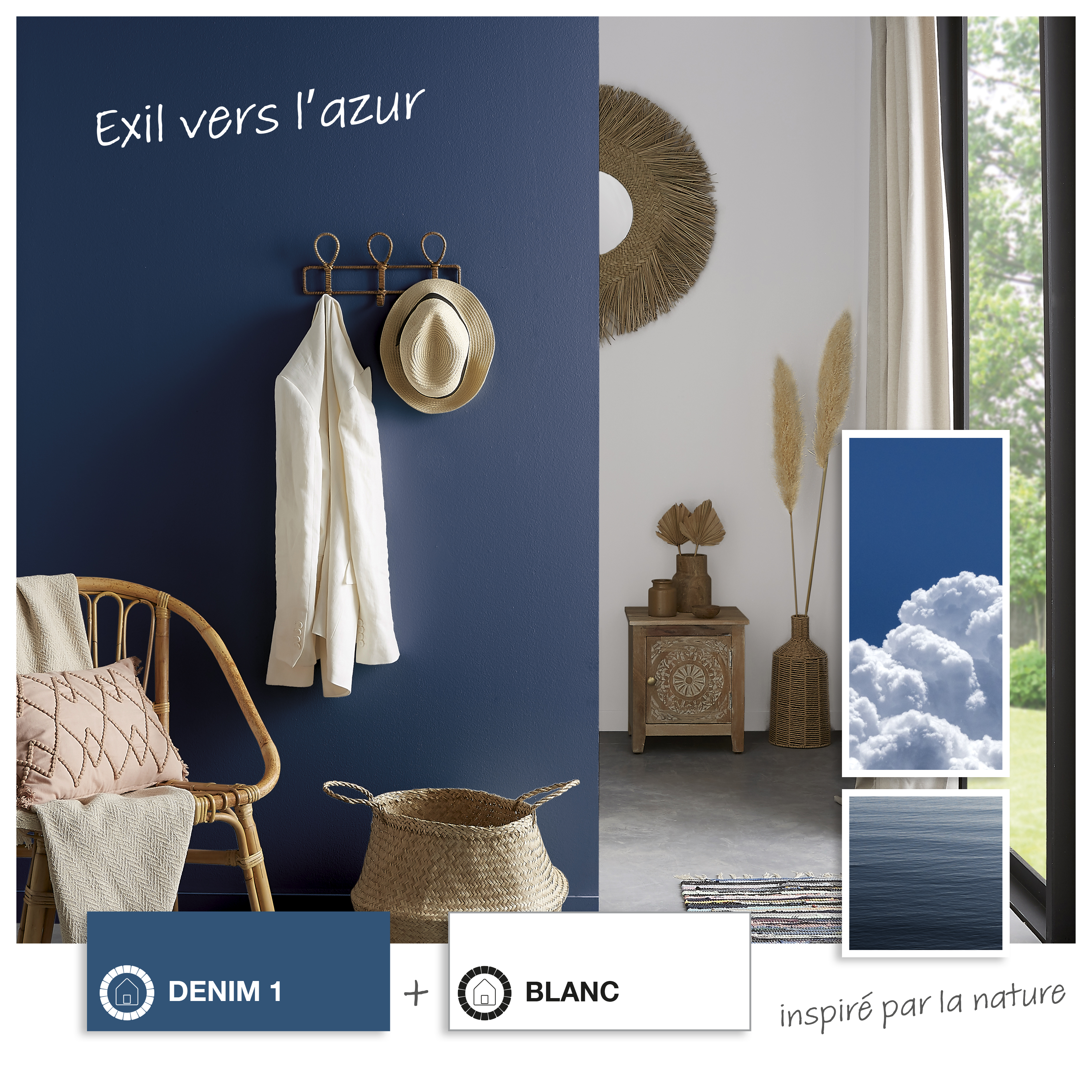 Testeur peinture mur, boiserie denim 1 mat LUXENS Biosourcée 75ml - 5