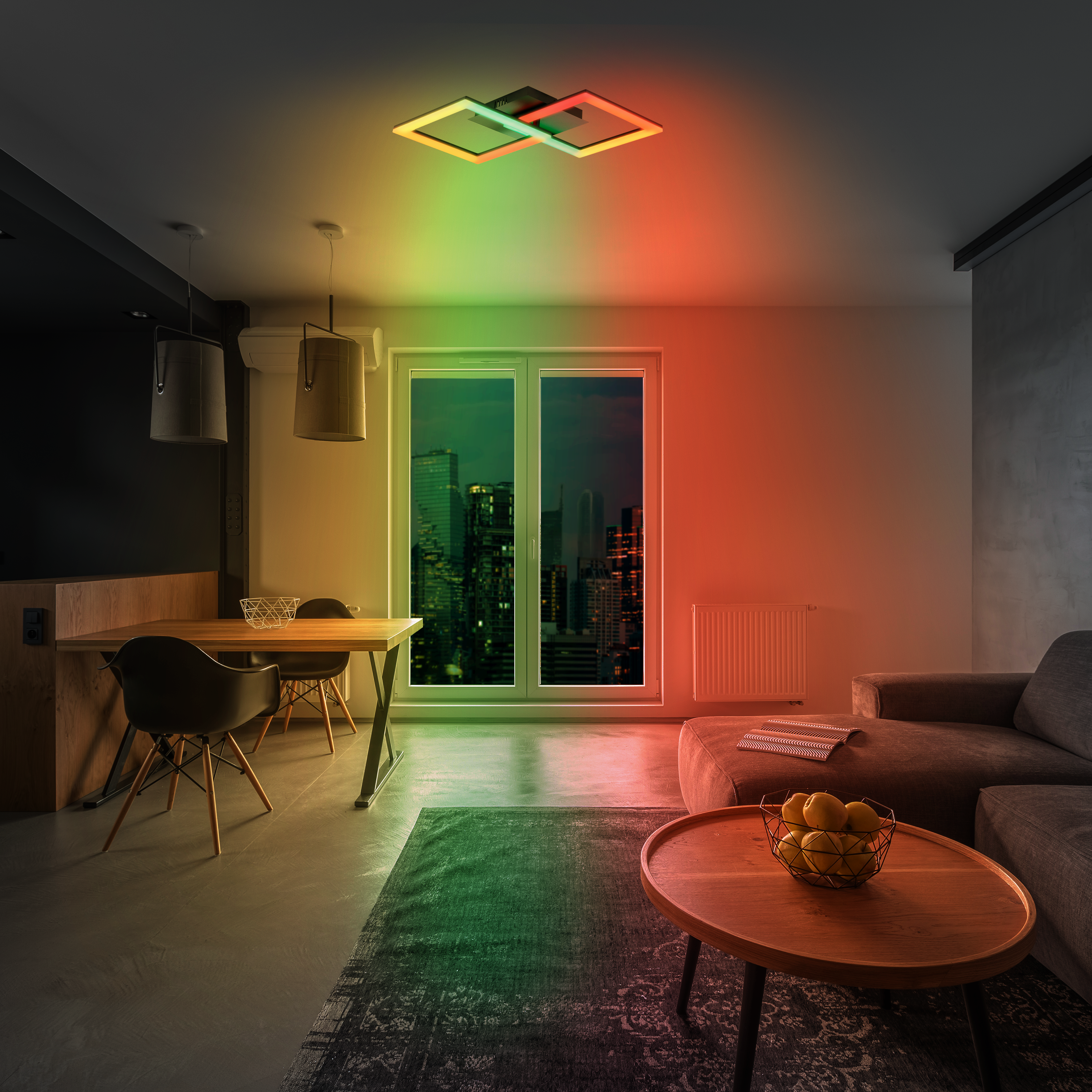 Candeeiro de teto sem lâmpada interior LED Kenshi Inspire 53cm branco - 19