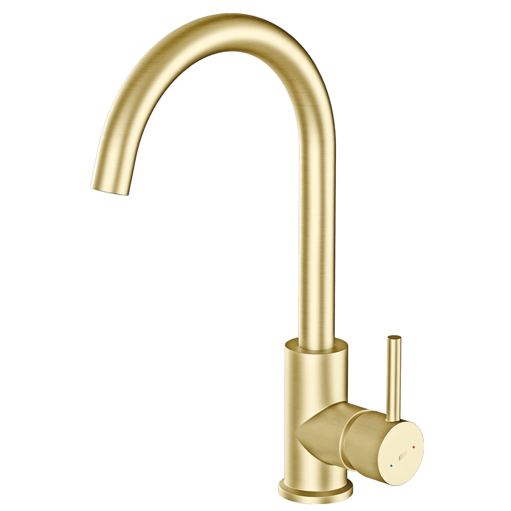 Grifo de cocina monomando alto essebagno kiwo en oro