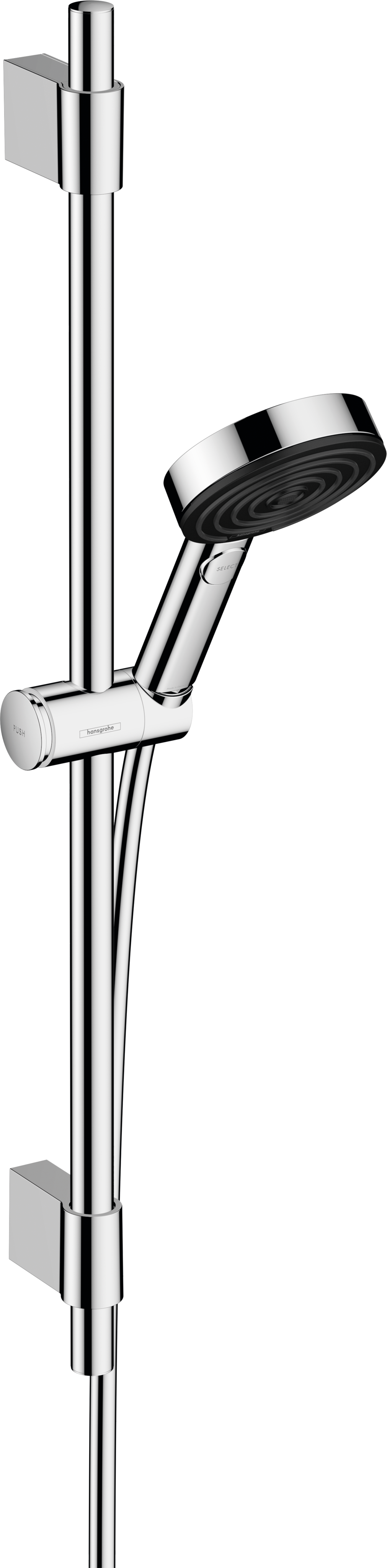 Barra + mango + flexo de ducha hansgrohe pulsify cromado con 3 funciones