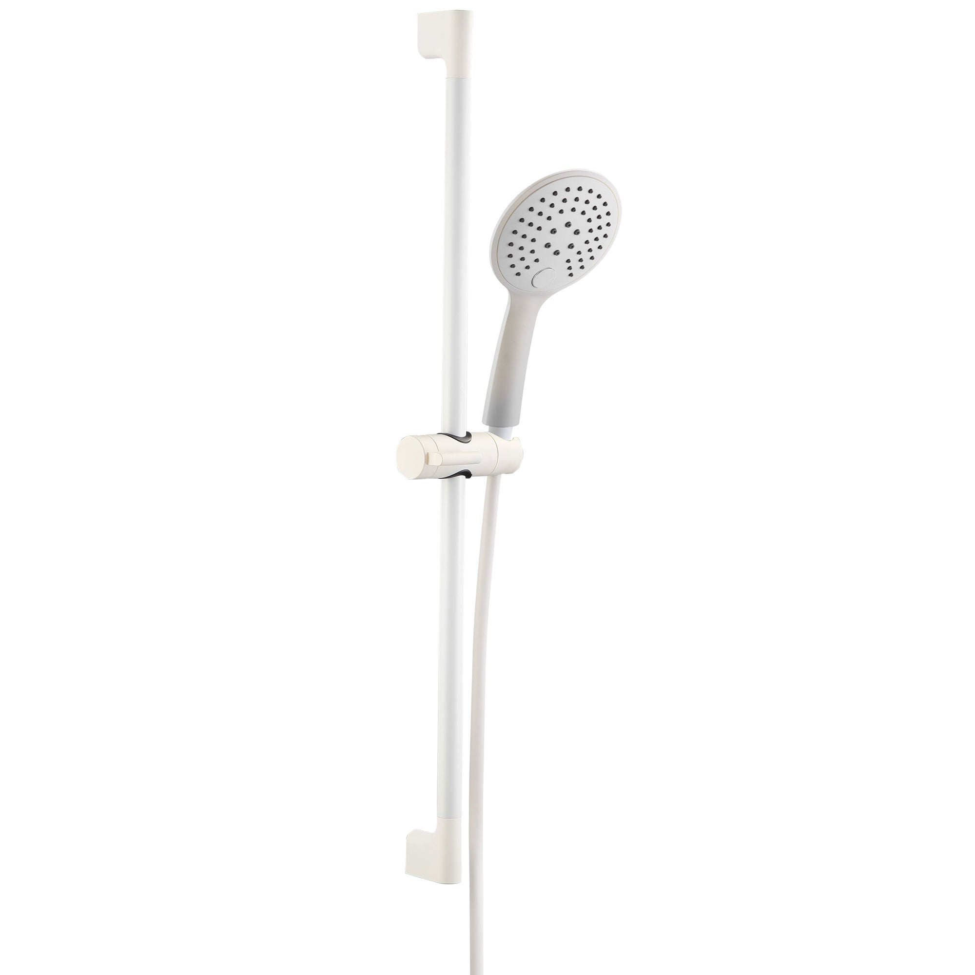 Alcachofa de ducha + flexo + barra essebagno envol blanco con 3 funciones