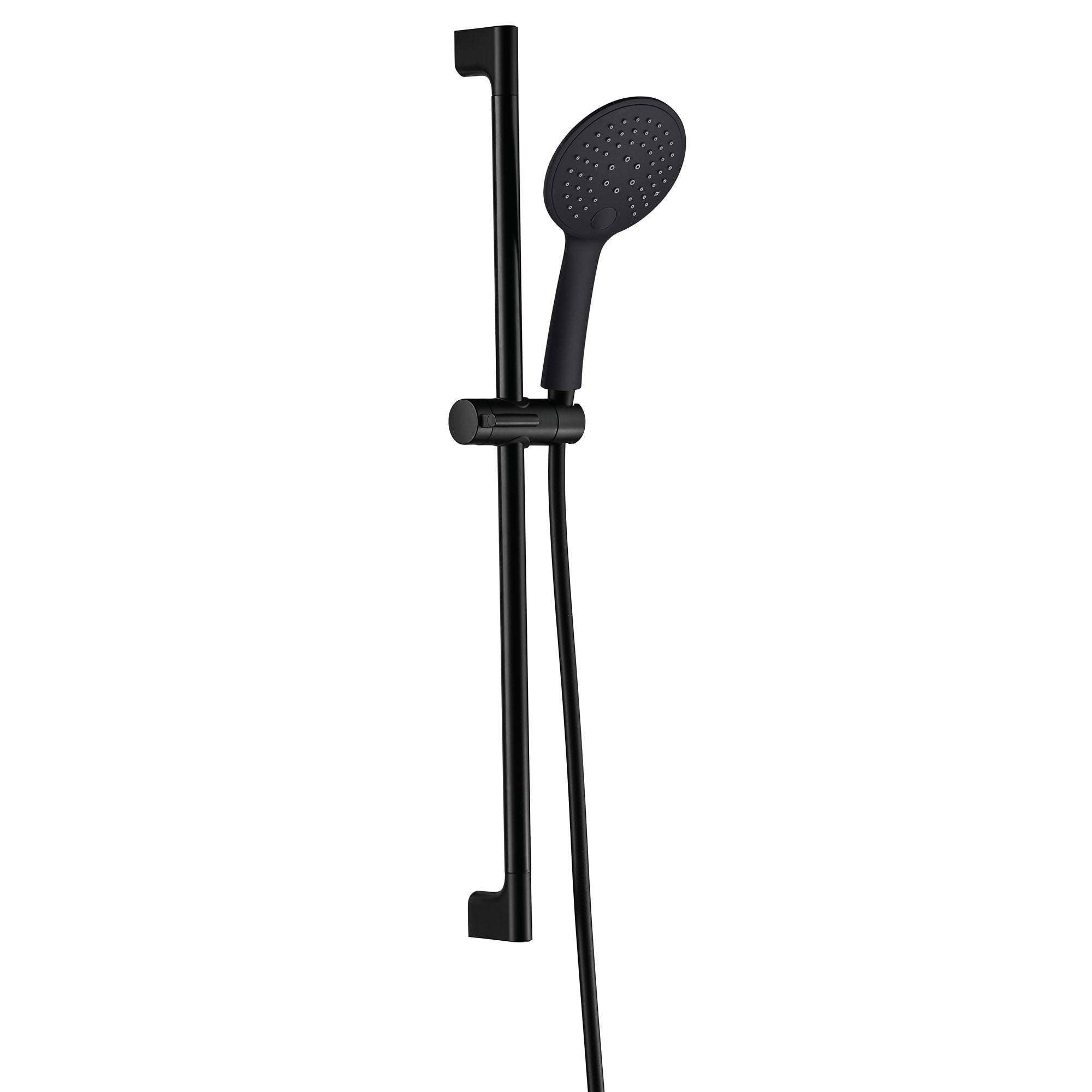 Alcachofa de ducha + flexo + barra essebagno envol negro con 3 funciones