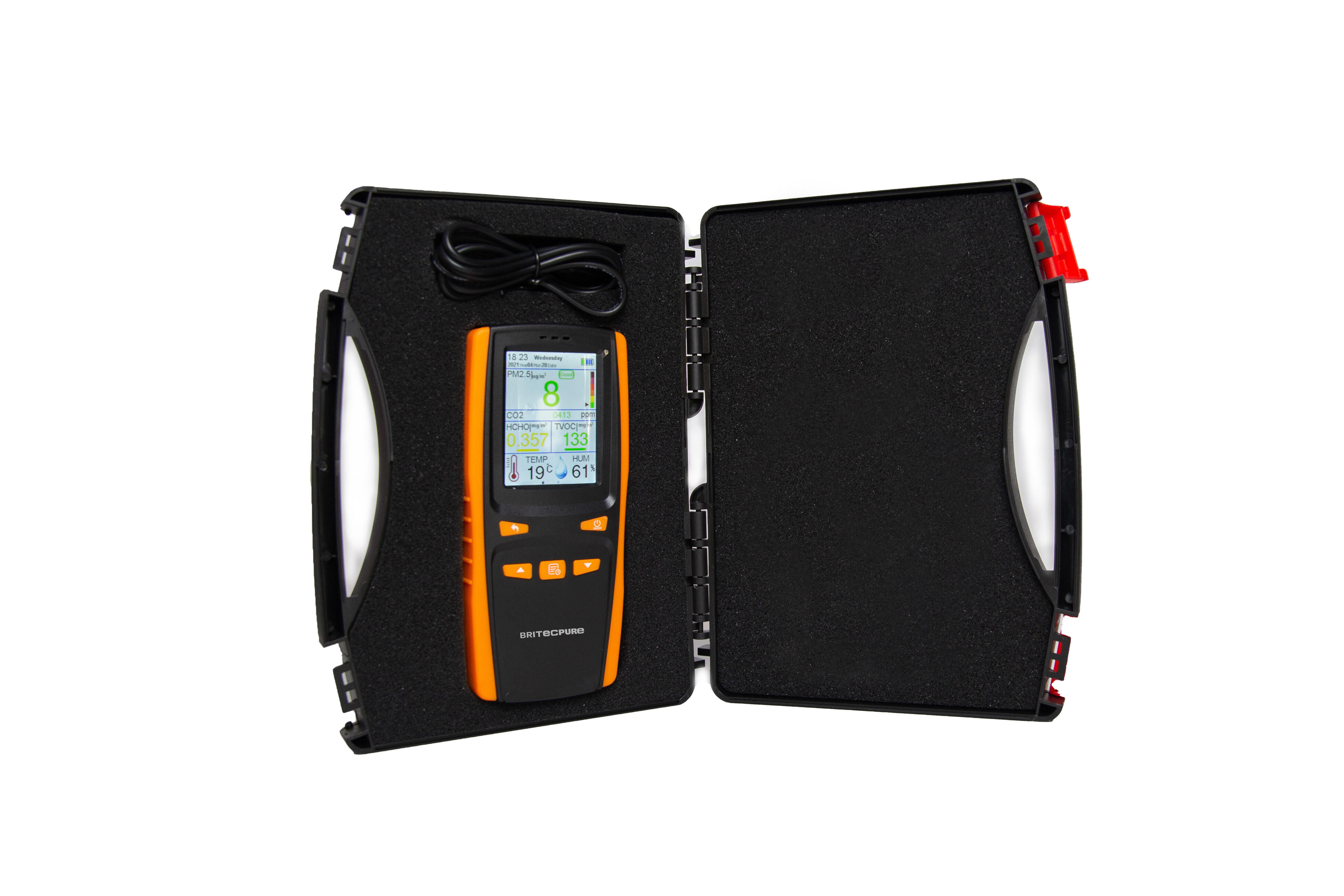Detector de co2 y aire britec btc509