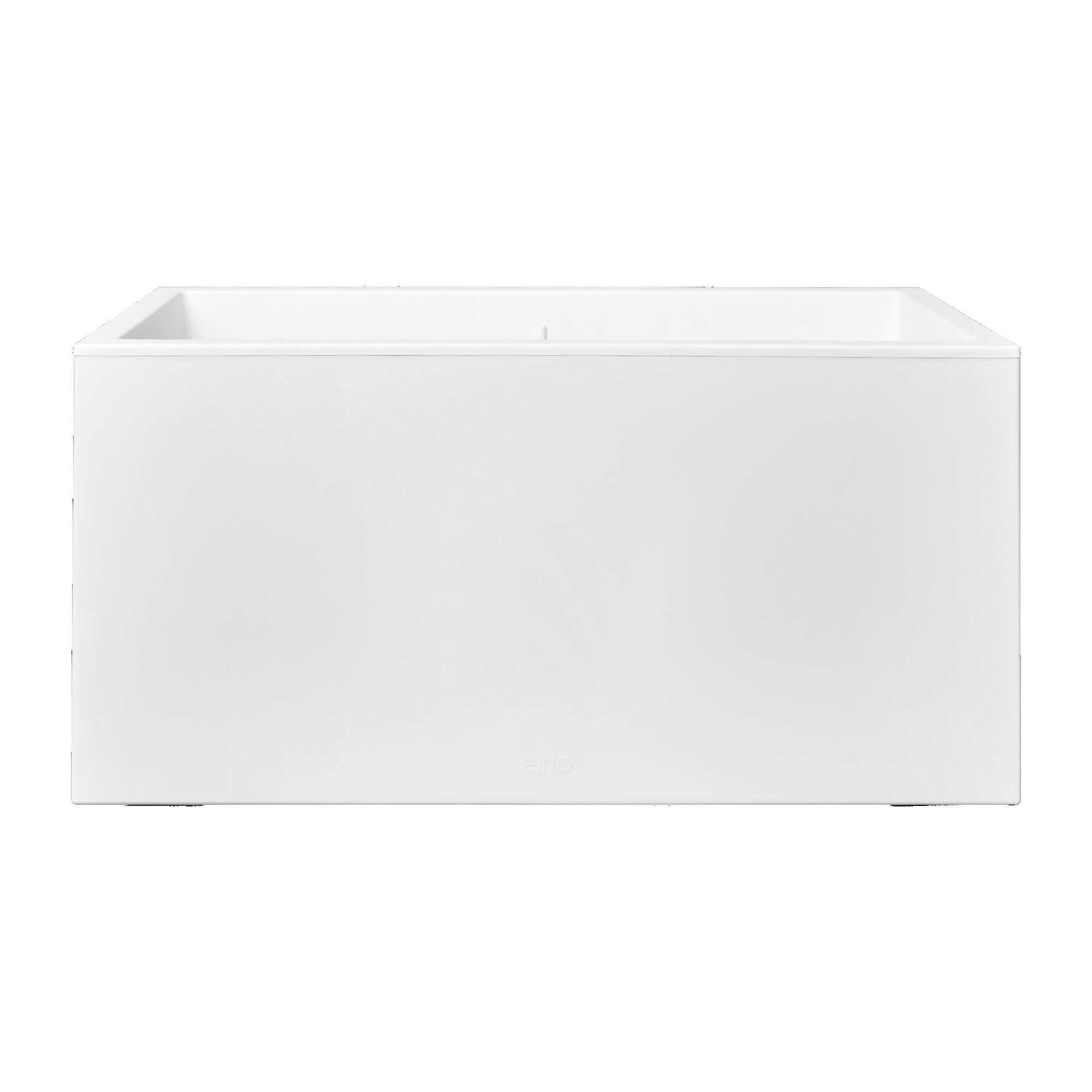 Jardinera rectangular de polipropileno ELHO Vivo Next 60 x 29.2 x 22.8 cm blanco con ruedas - 4