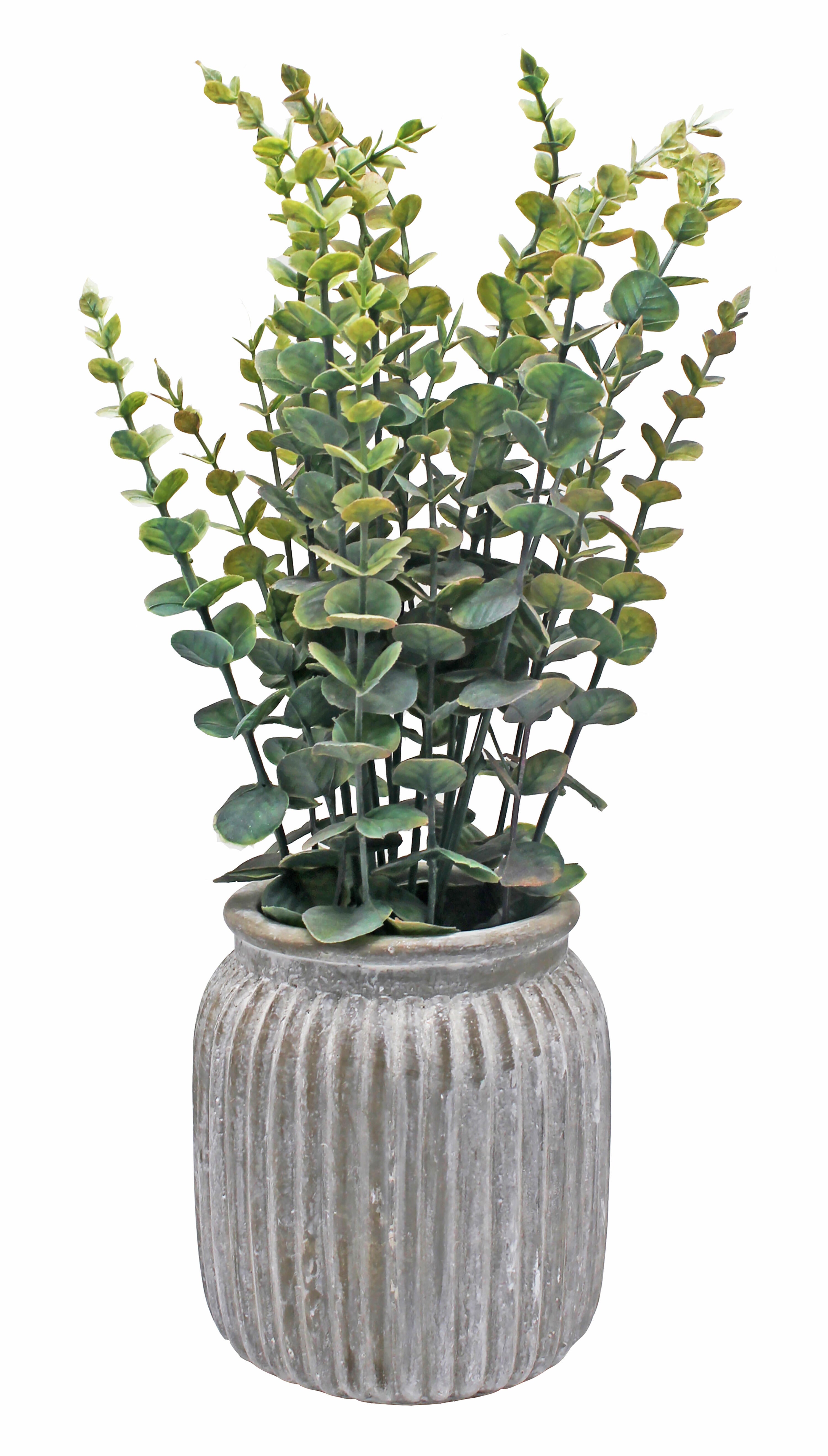 Planta artificial eucalipto de 44 cm de altura en maceta de 13 cm