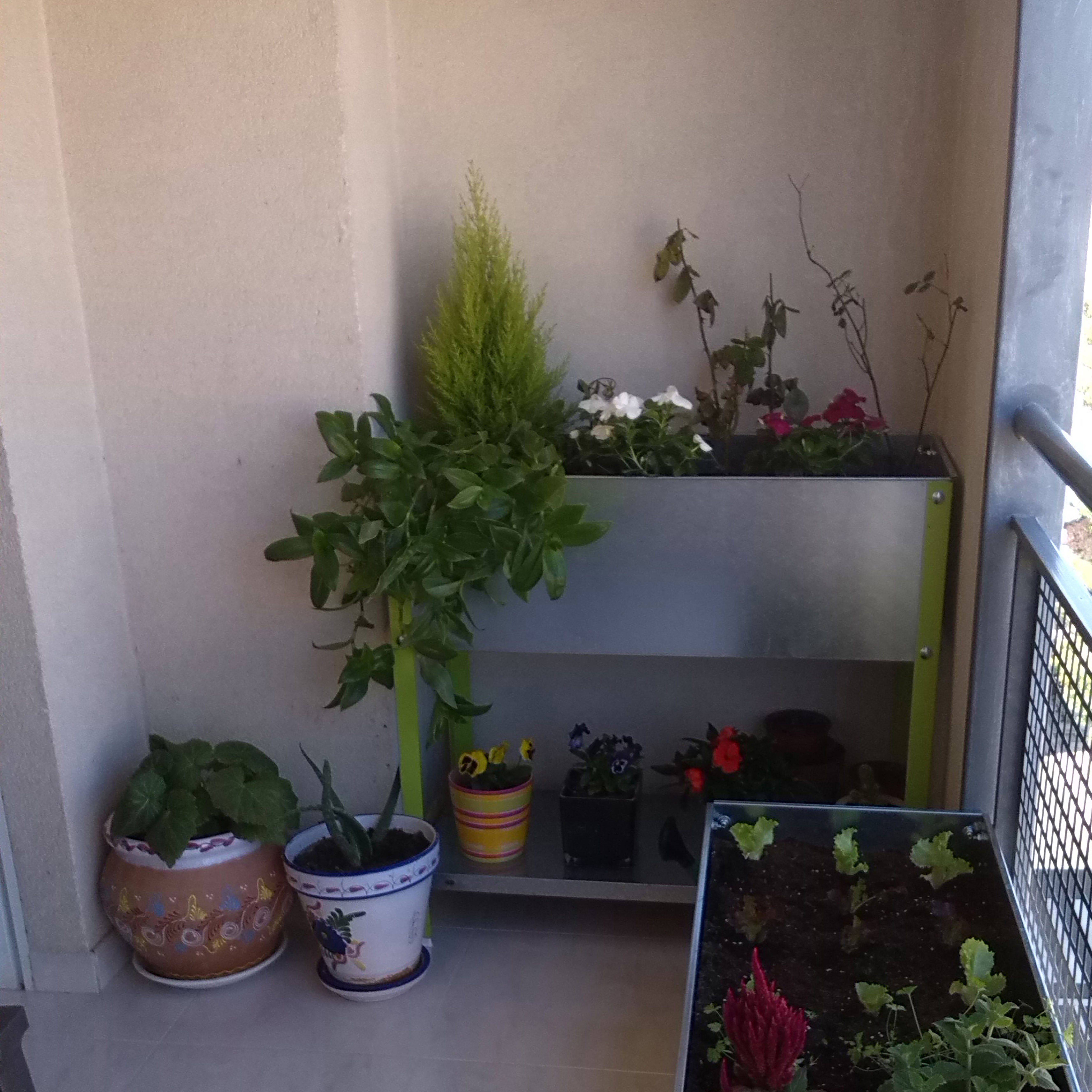 Huerto urbano metálico verde 200l 120x85x60 cm tg