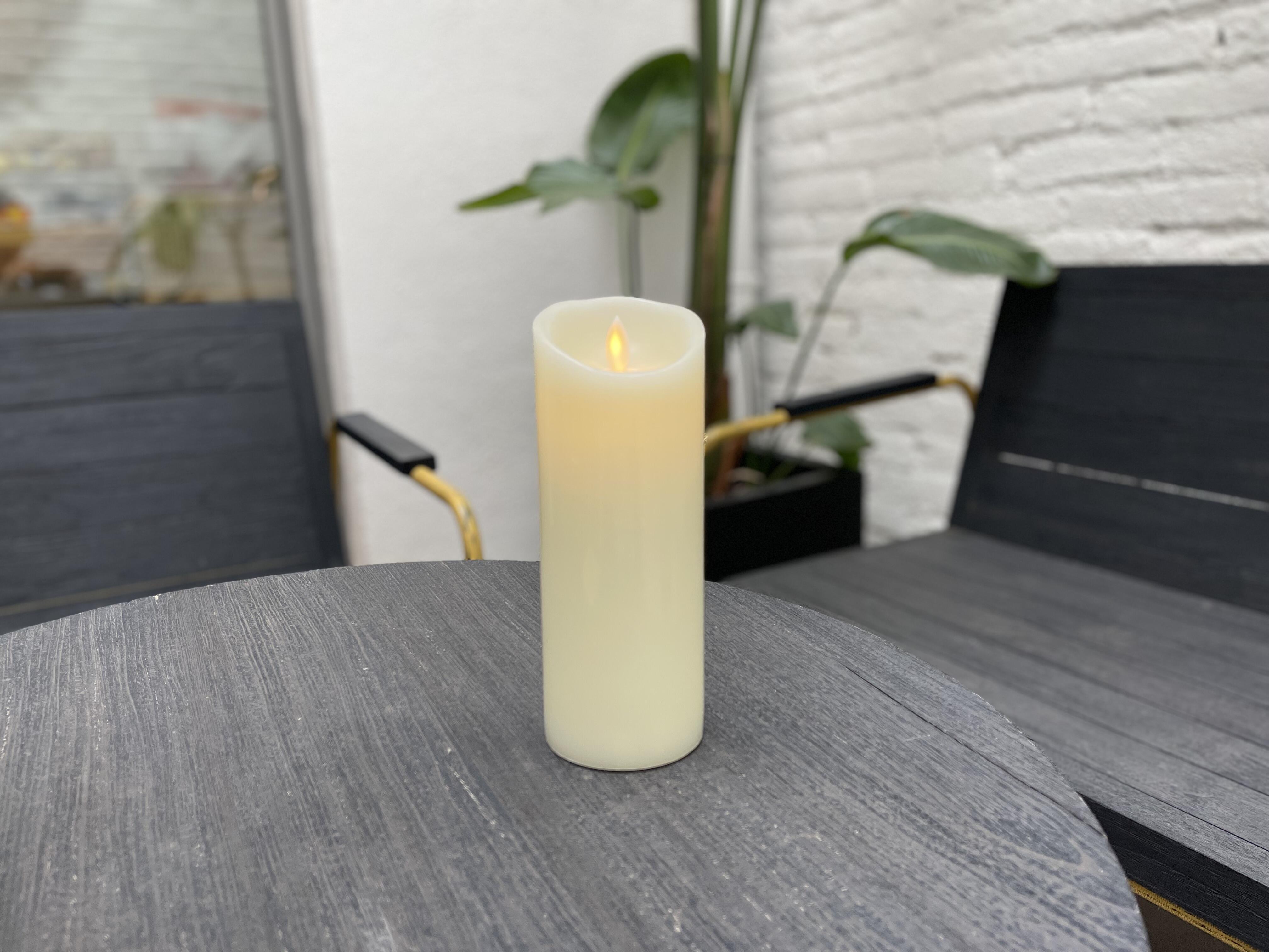 Lámpara de mesa passage vela cera natural 20 cm de alto