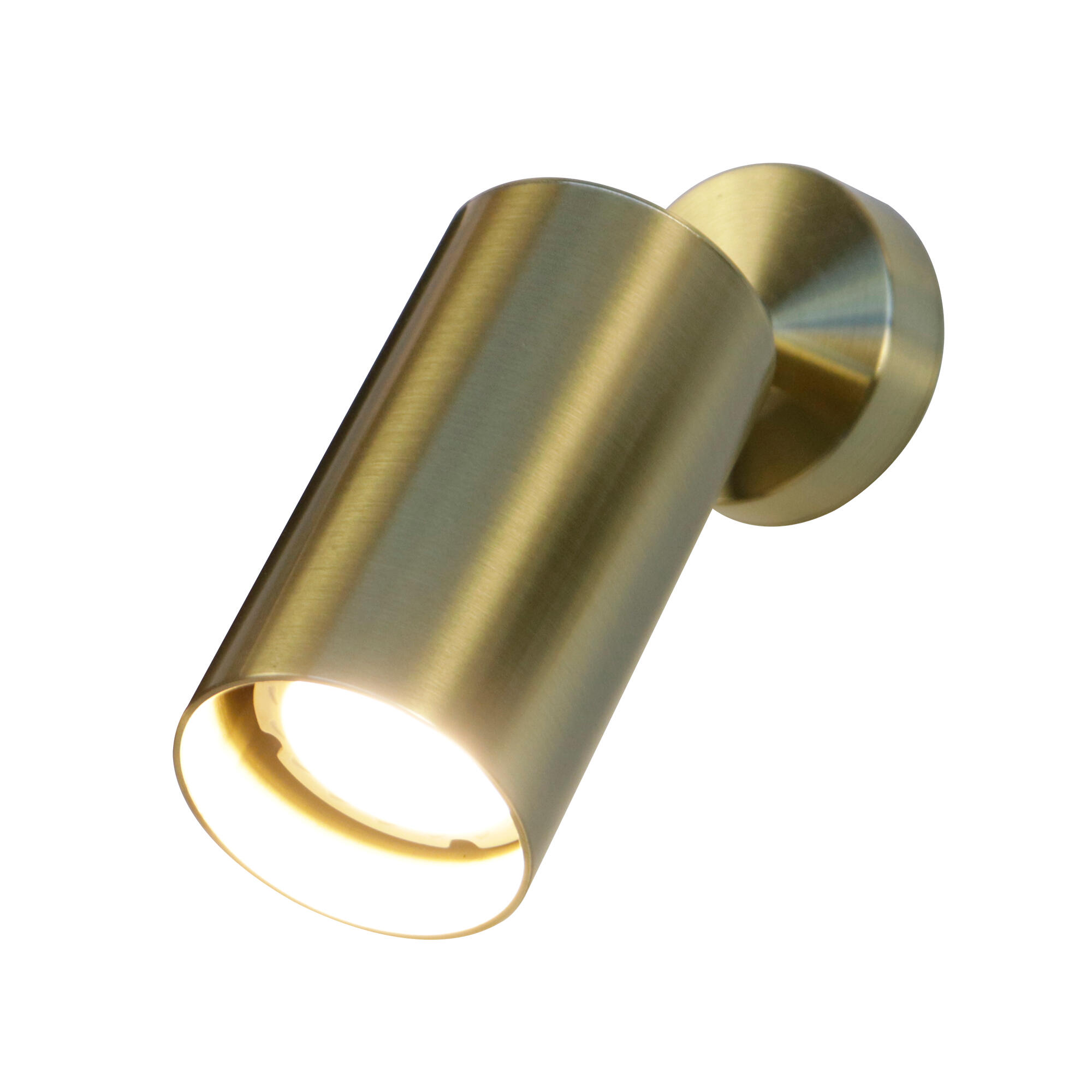 Aplique tube 1 luz gu10 dorado 9 cm