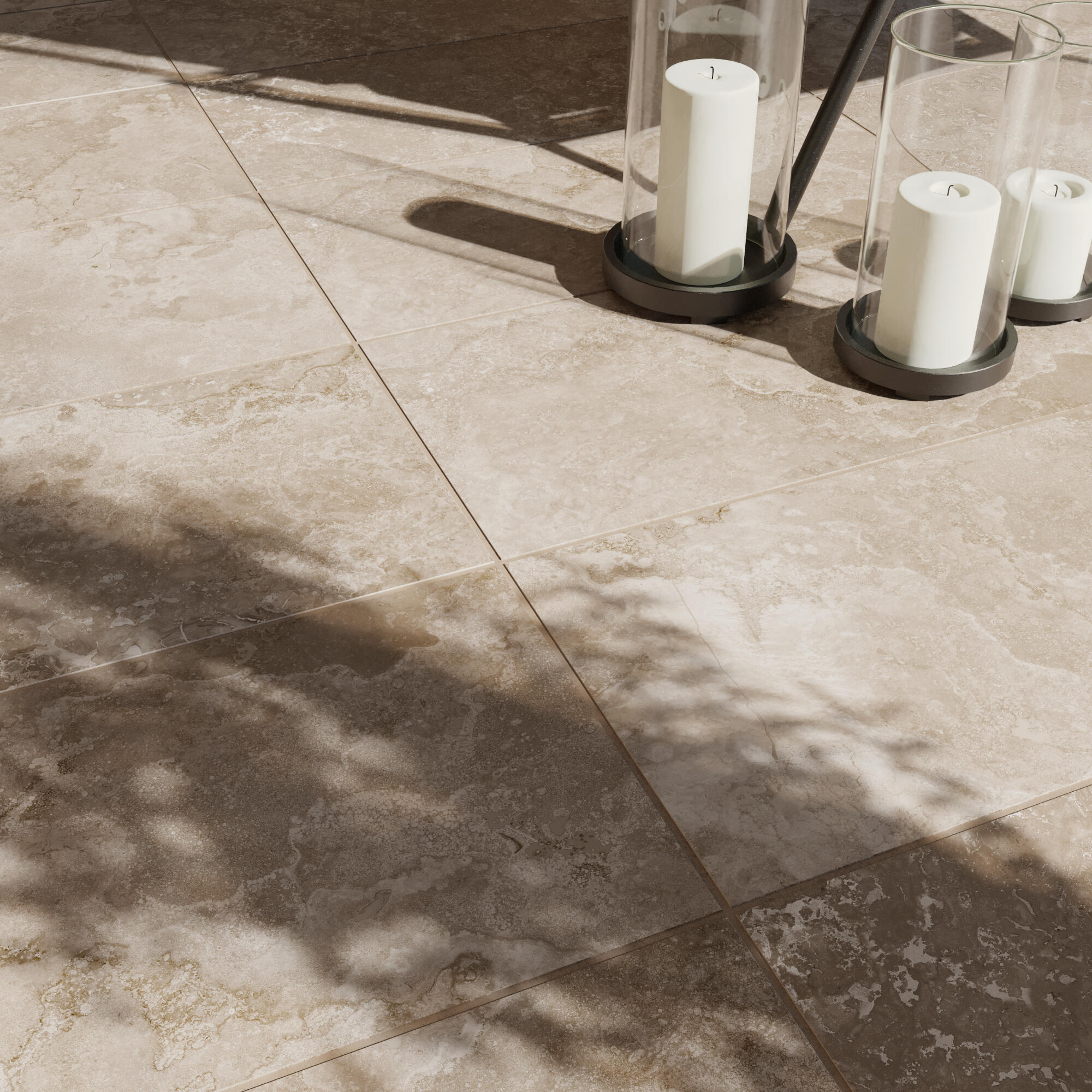 Suelo porcelánico lakos efecto piedra beige 30x60 cm c3 artens