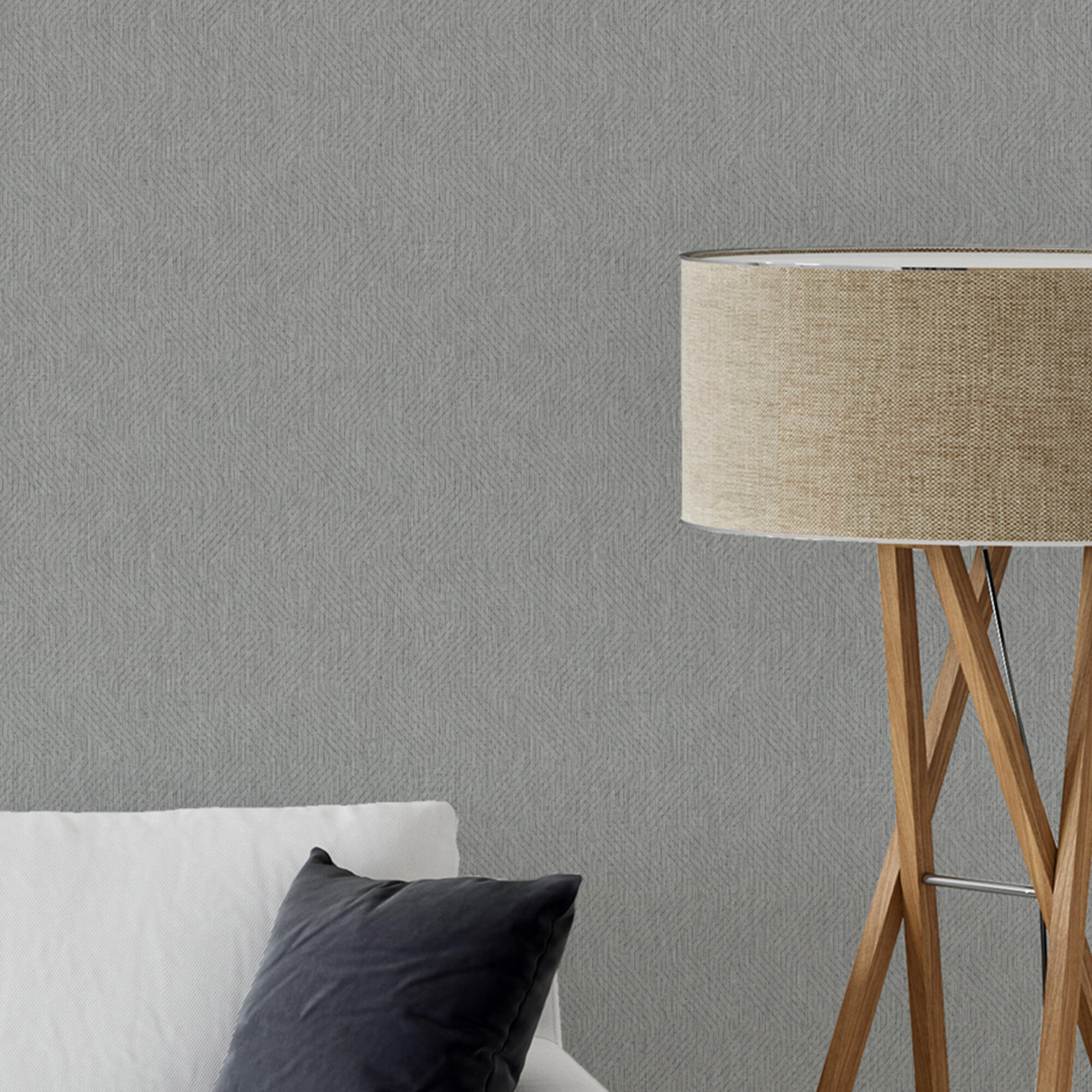 Papel pintado vinilo aplicación cola en pared geométrico geométrico gris ugepa 53cmx10.05m superlavable