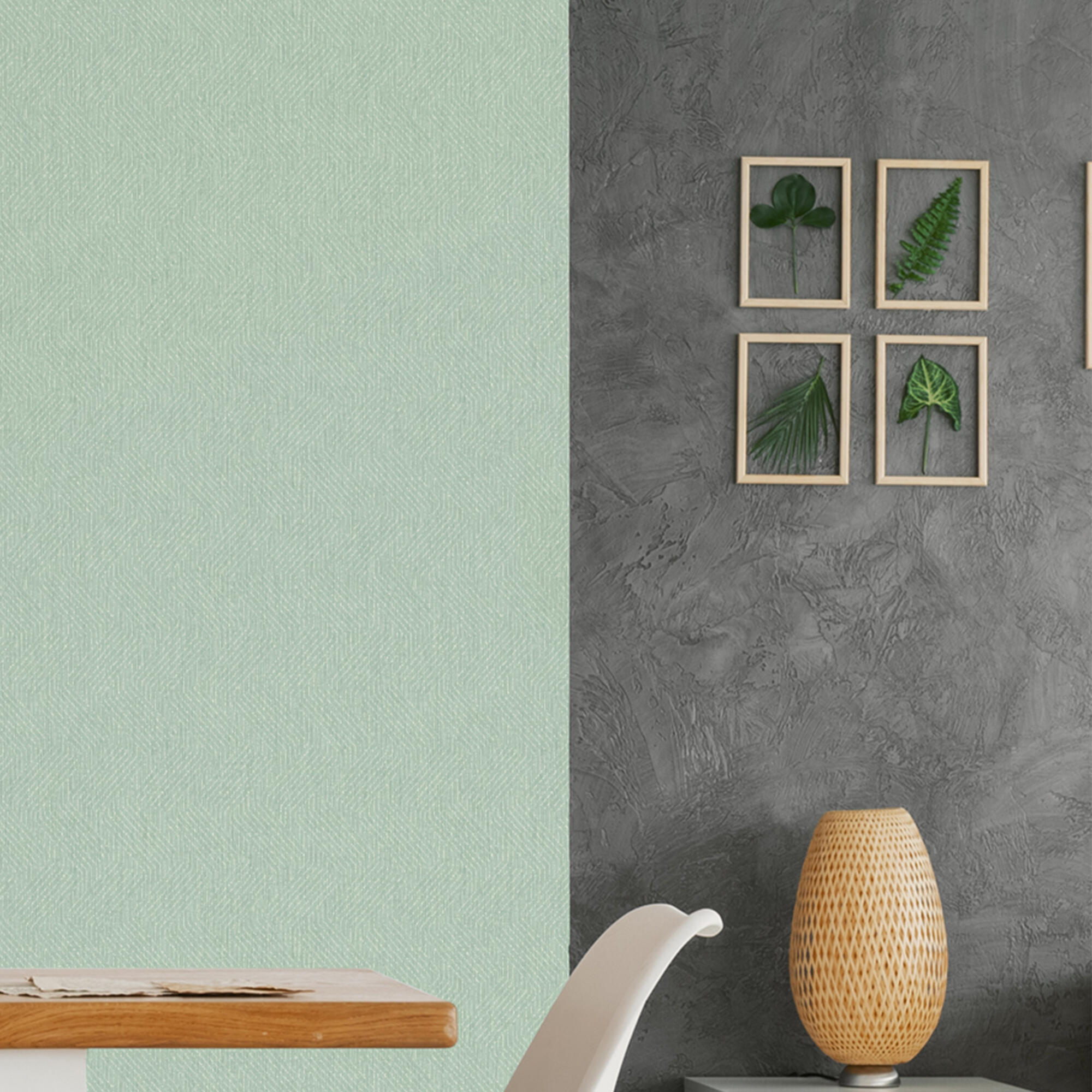 Papel pintado vinilo aplicación cola en pared geométrico geométrico verde ugepa 53cmx10.05m superlavable