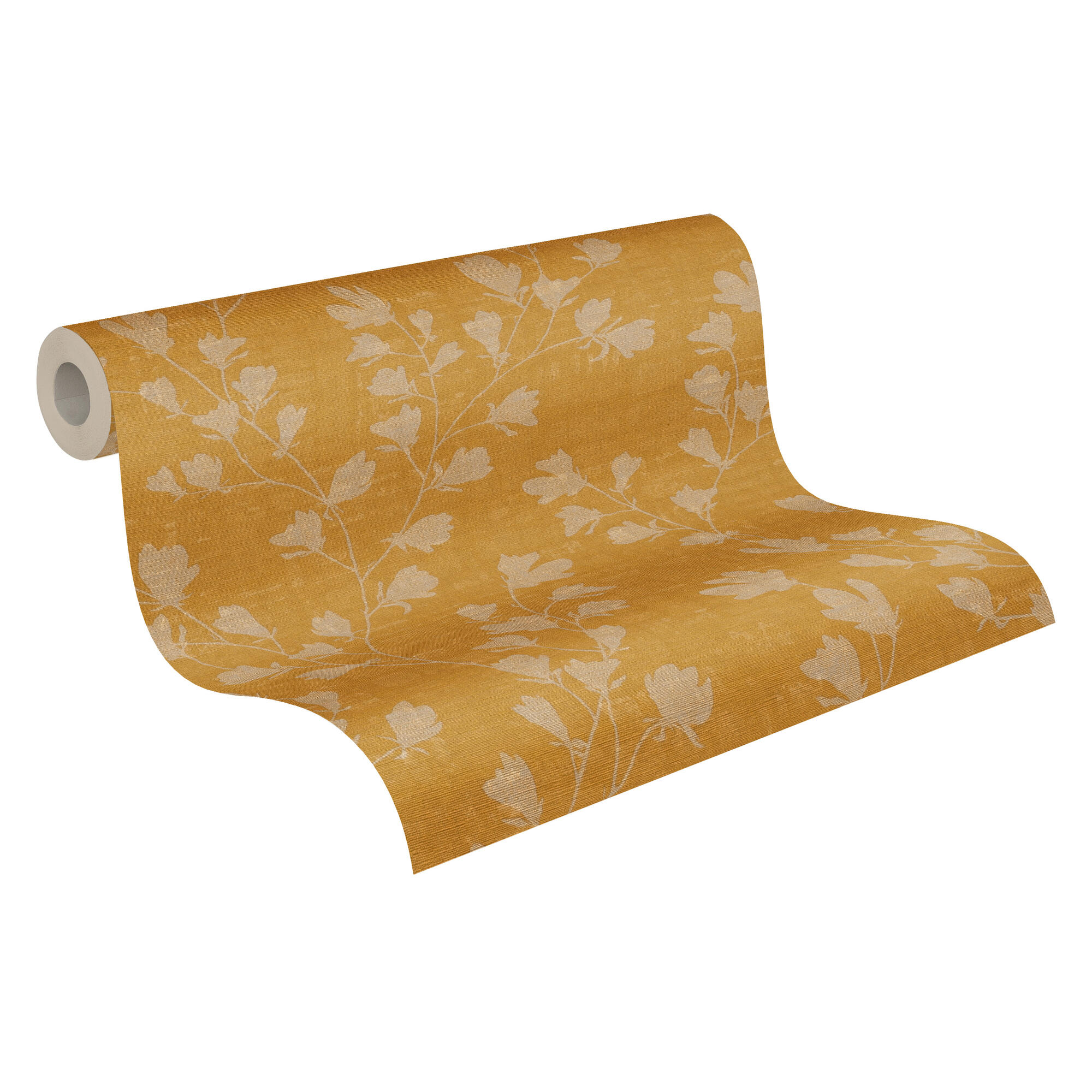 Papel pintado vinilo aplicación cola en pared Naturaleza Nara 387471 amarillo  LUTECE 53cmx10.05m lavable - 7