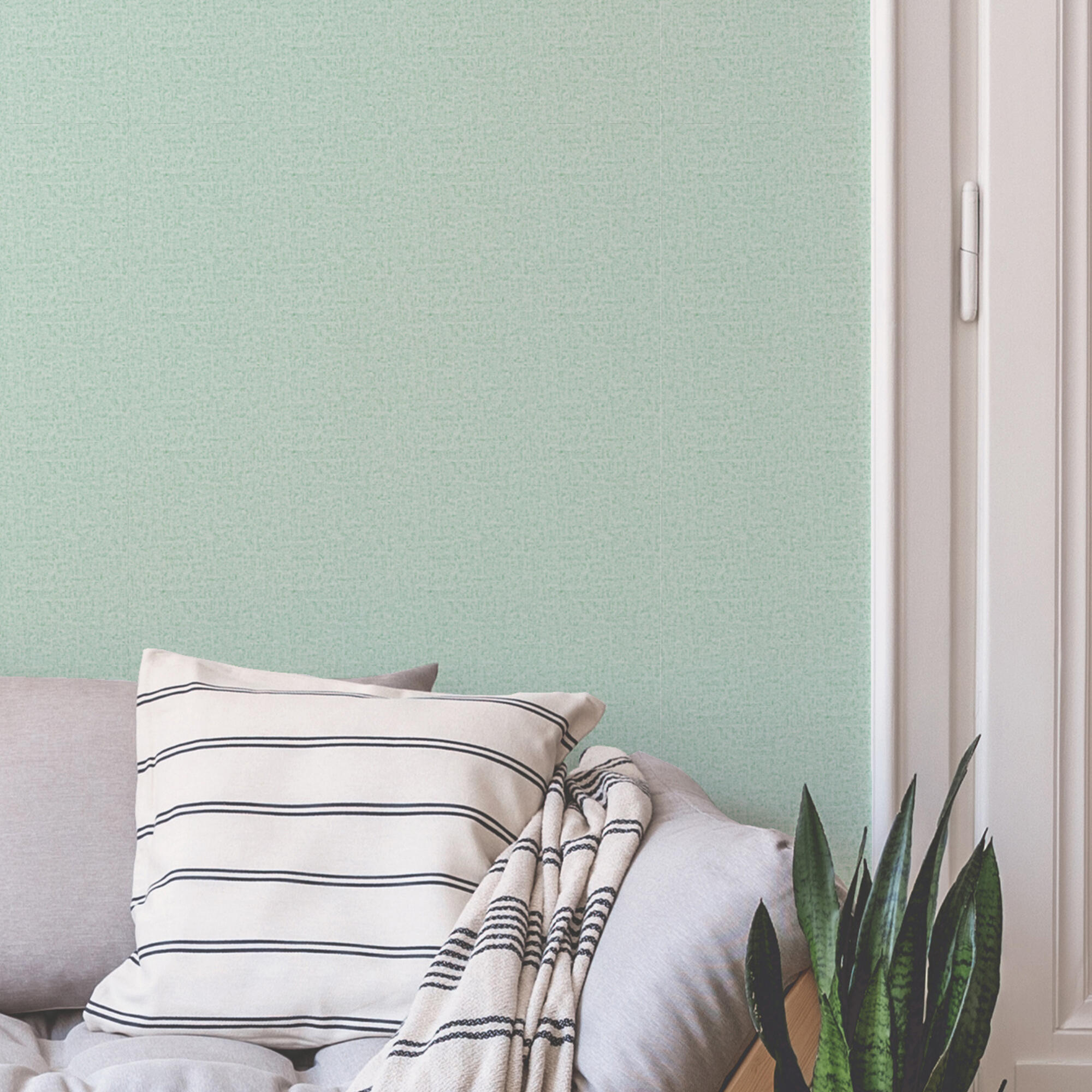 Papel pintado vinilo liso estructura verde