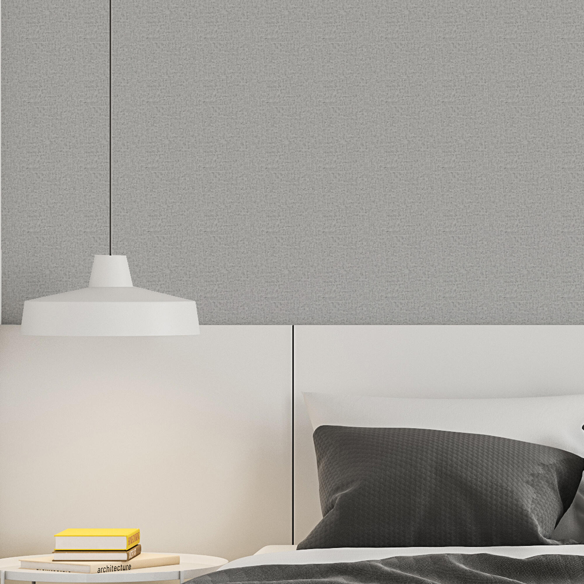 Papel pintado vinilo liso estructura gris
