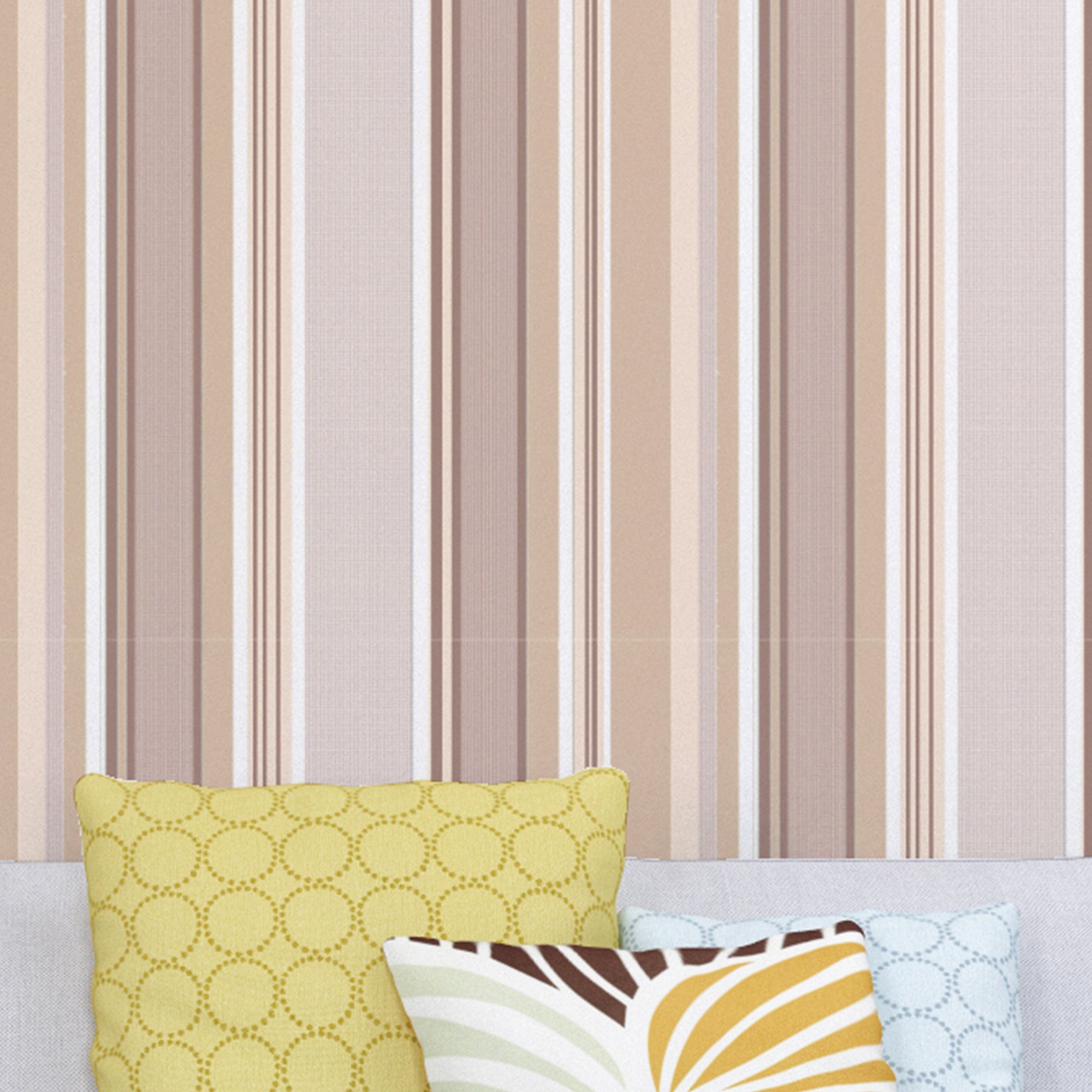 Papel pintado vinilo geométrico rayas beige