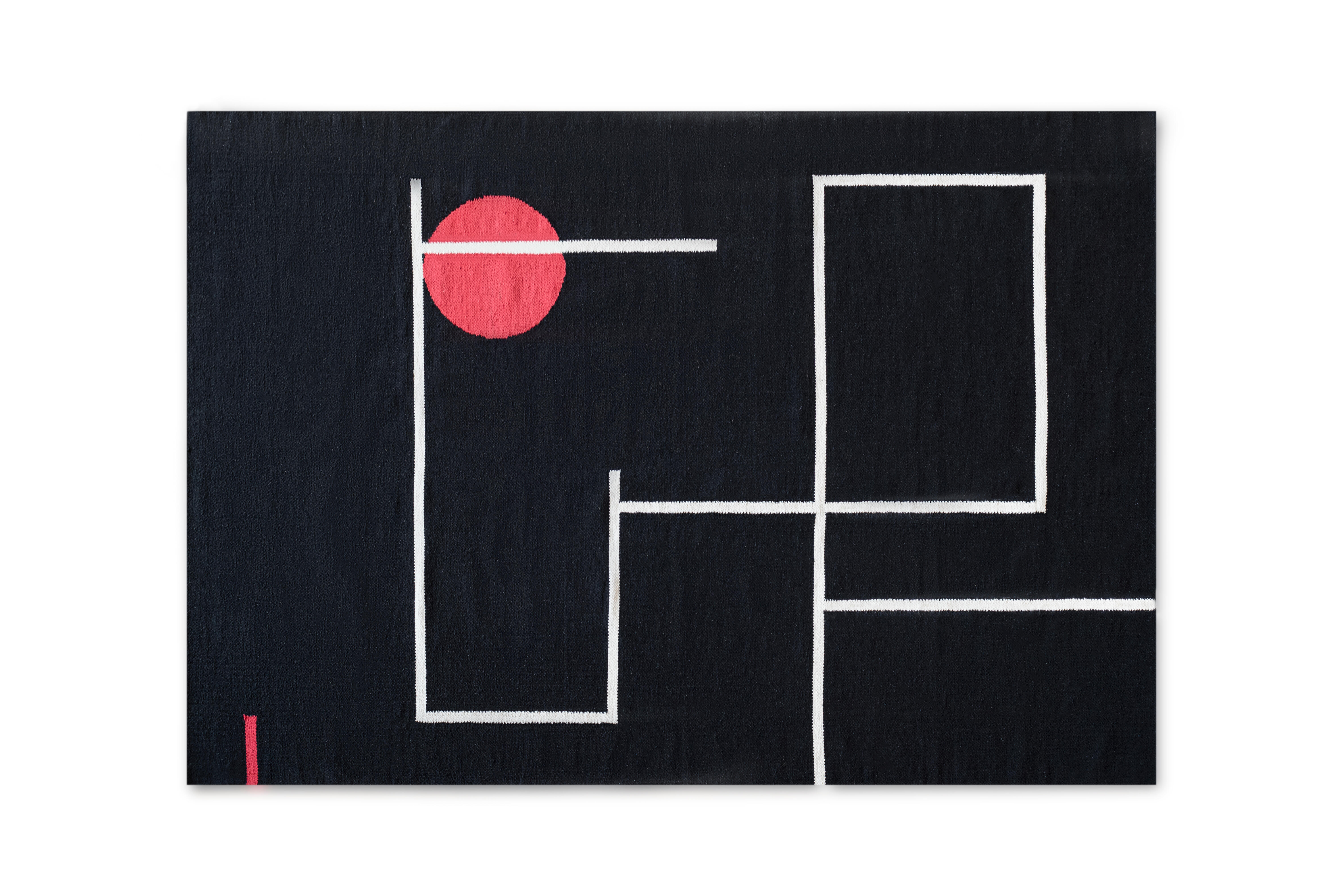 Alfombra algodón gallipolli negro 160x230cm