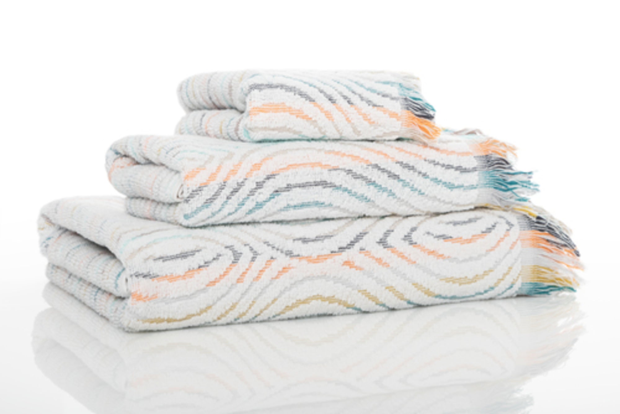 Toalla de algodón geo 70x140 cm multicolor