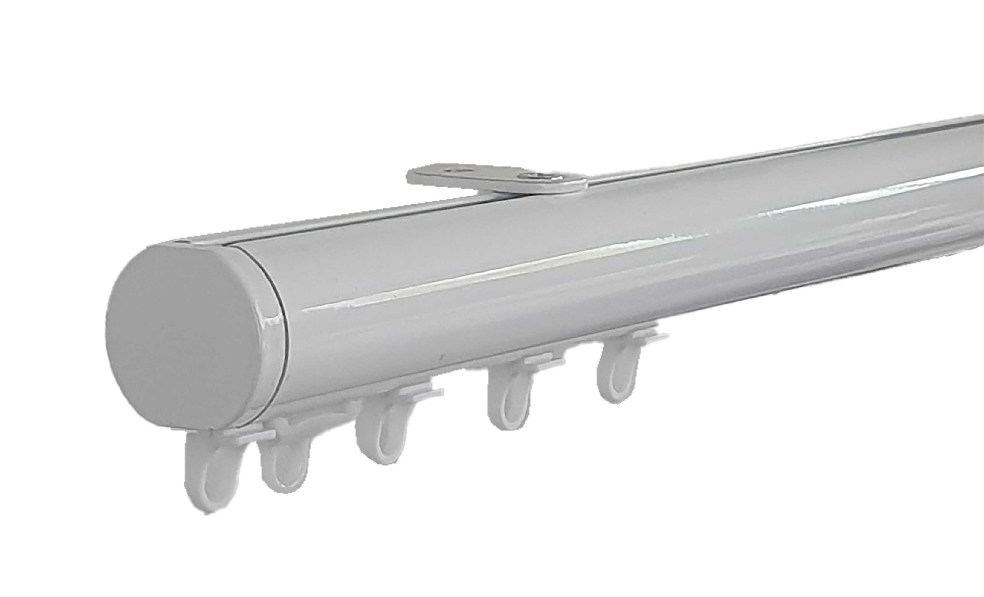 Riel redondo techo manual 100cm blanco