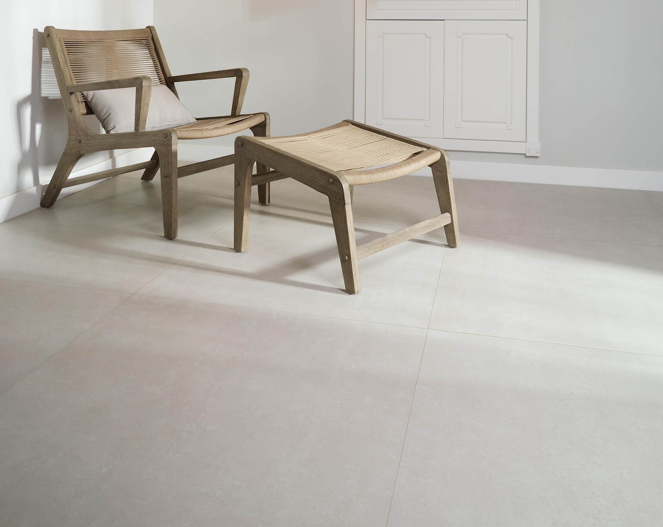 Suelo porcelánico cement efecto cemento beige 60x120 cm c1