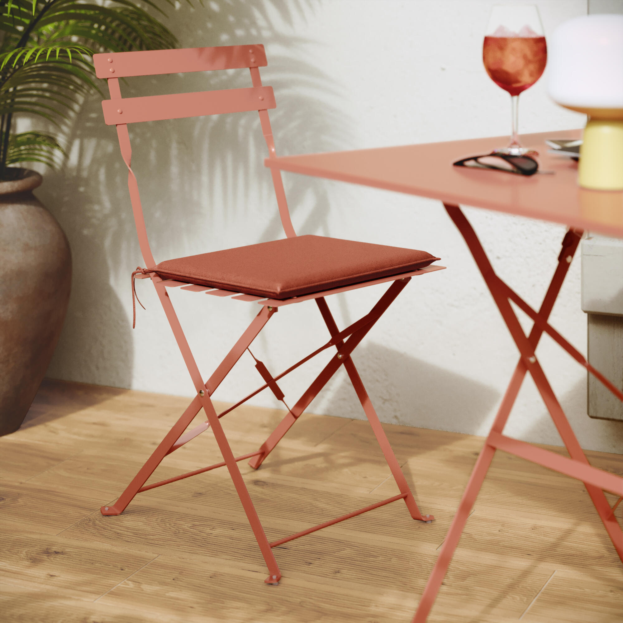 Coussin de chaise Soft, orange / cuivré, l.40 x L.40 cm NATERIAL - 2