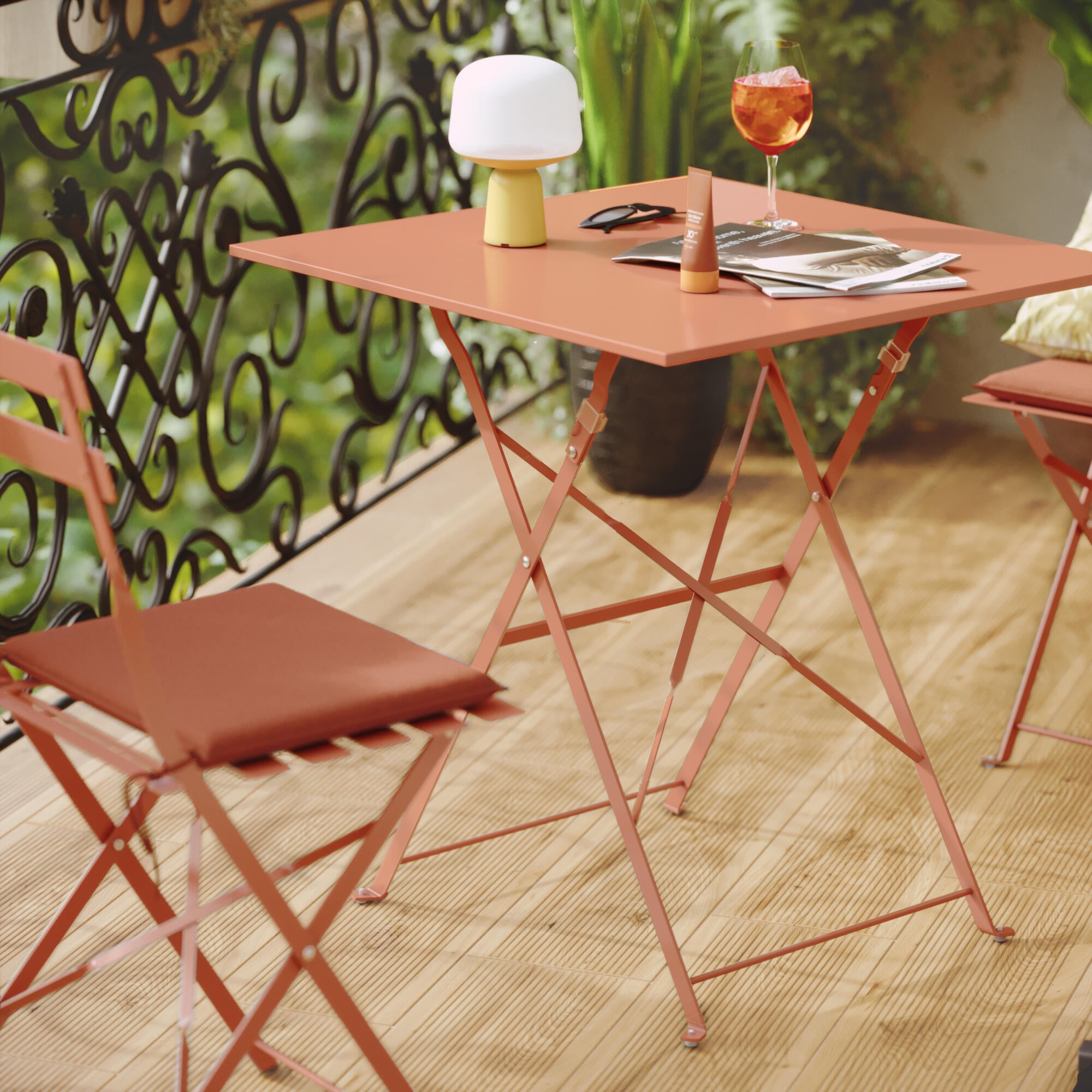 Coussin de chaise Soft, orange / cuivré, l.40 x L.40 cm NATERIAL - 4