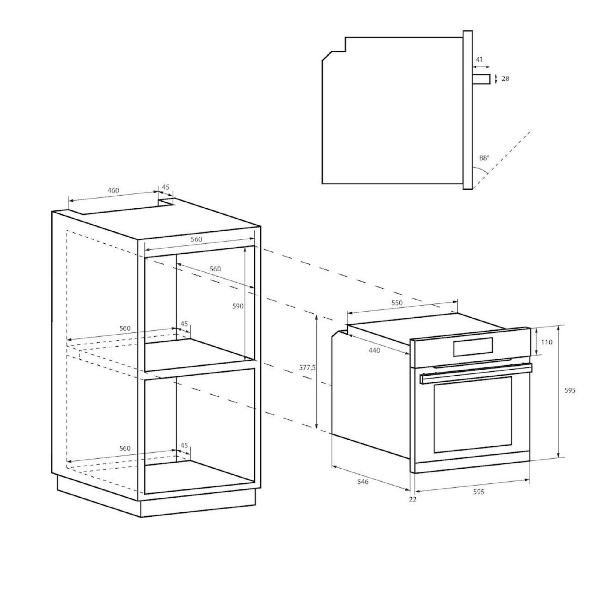 Forno de encastrar multifunções 70L 59,5 x 56,8 x 59,5 cm cinza Candy FIDCP X625 L - 6
