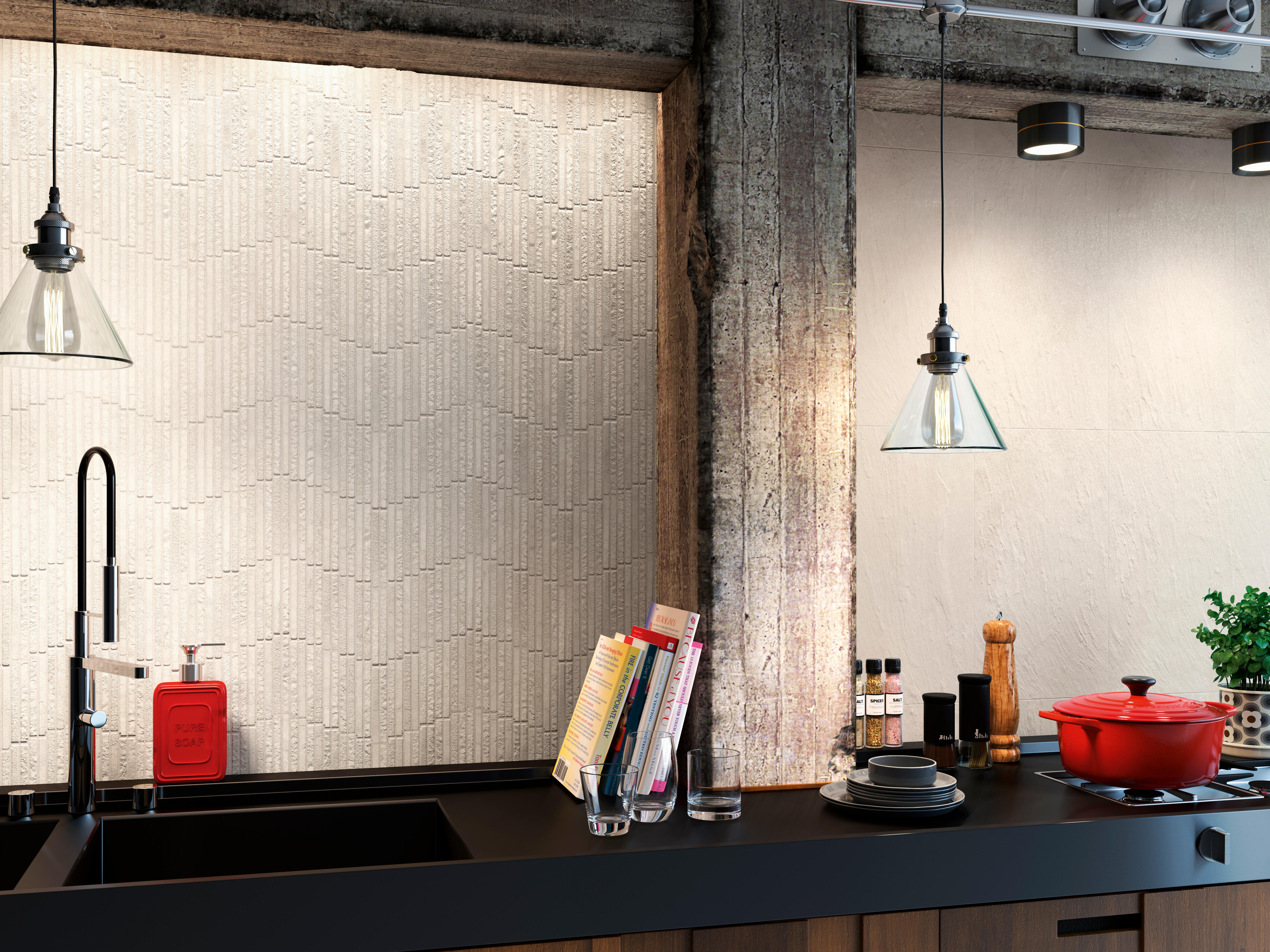 Suelo/azulejo porcelánico coda efecto piedra ivory 31x56 cm c2