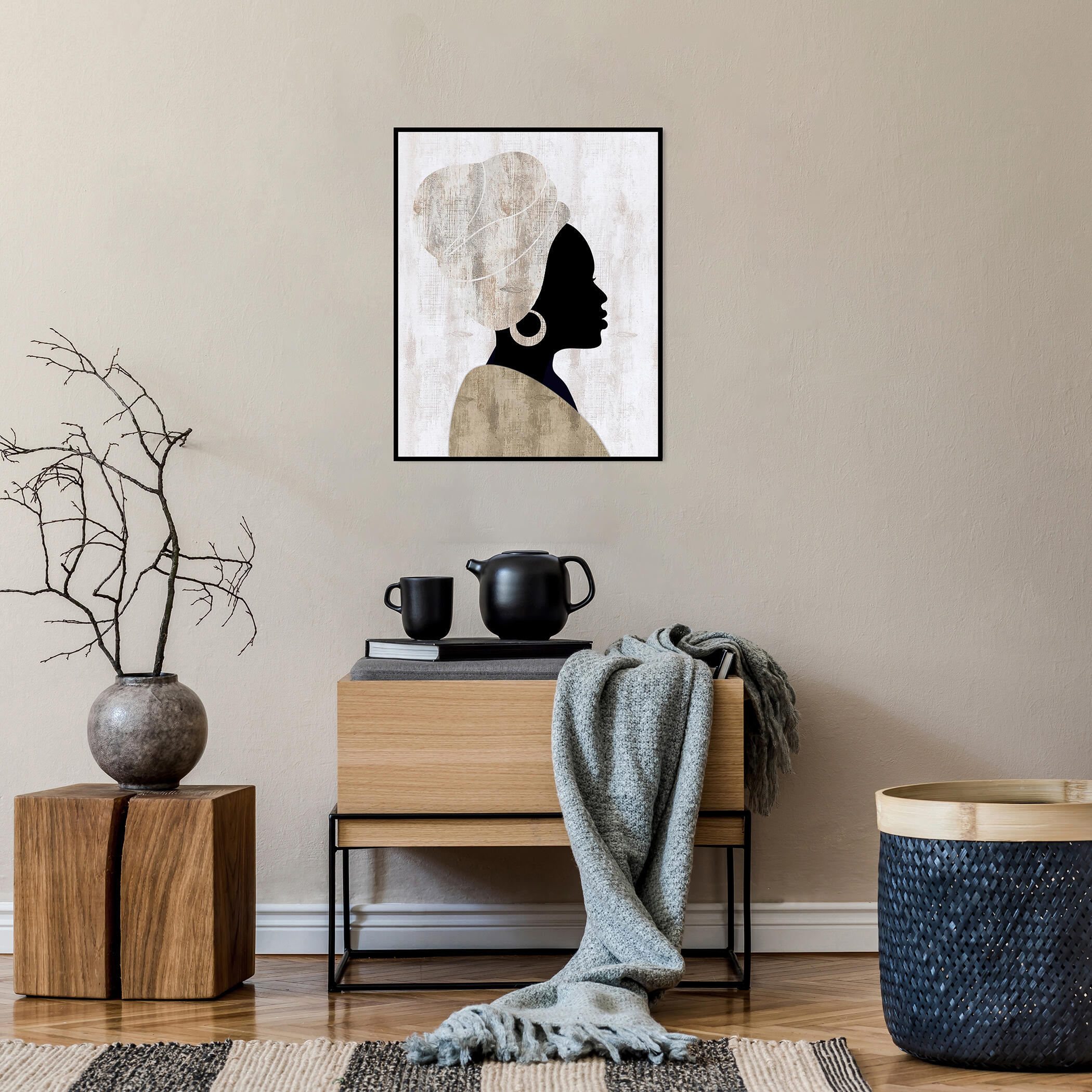 Cuadro Deco line Africana derecha  40 cm x 50 cm - 9