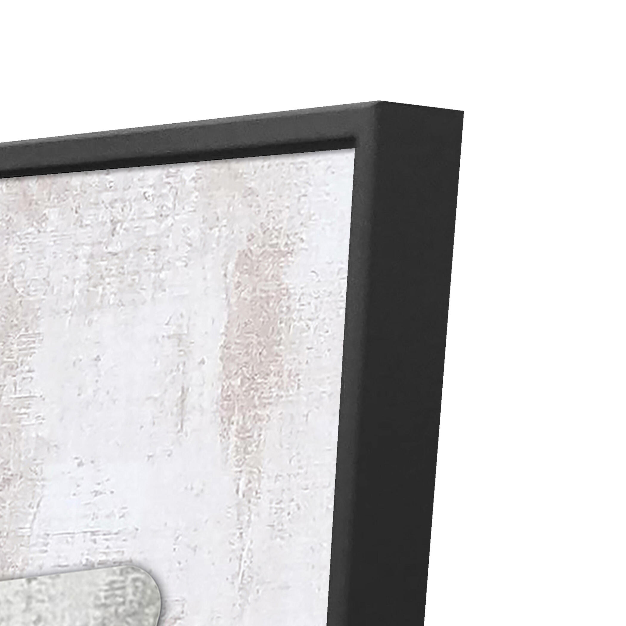 Cuadro pintura impresa enmarcada Botánica rectangular de 50 x 70 cm. MDF Deco Line Hojas multicolor. Marco color Negro - 4