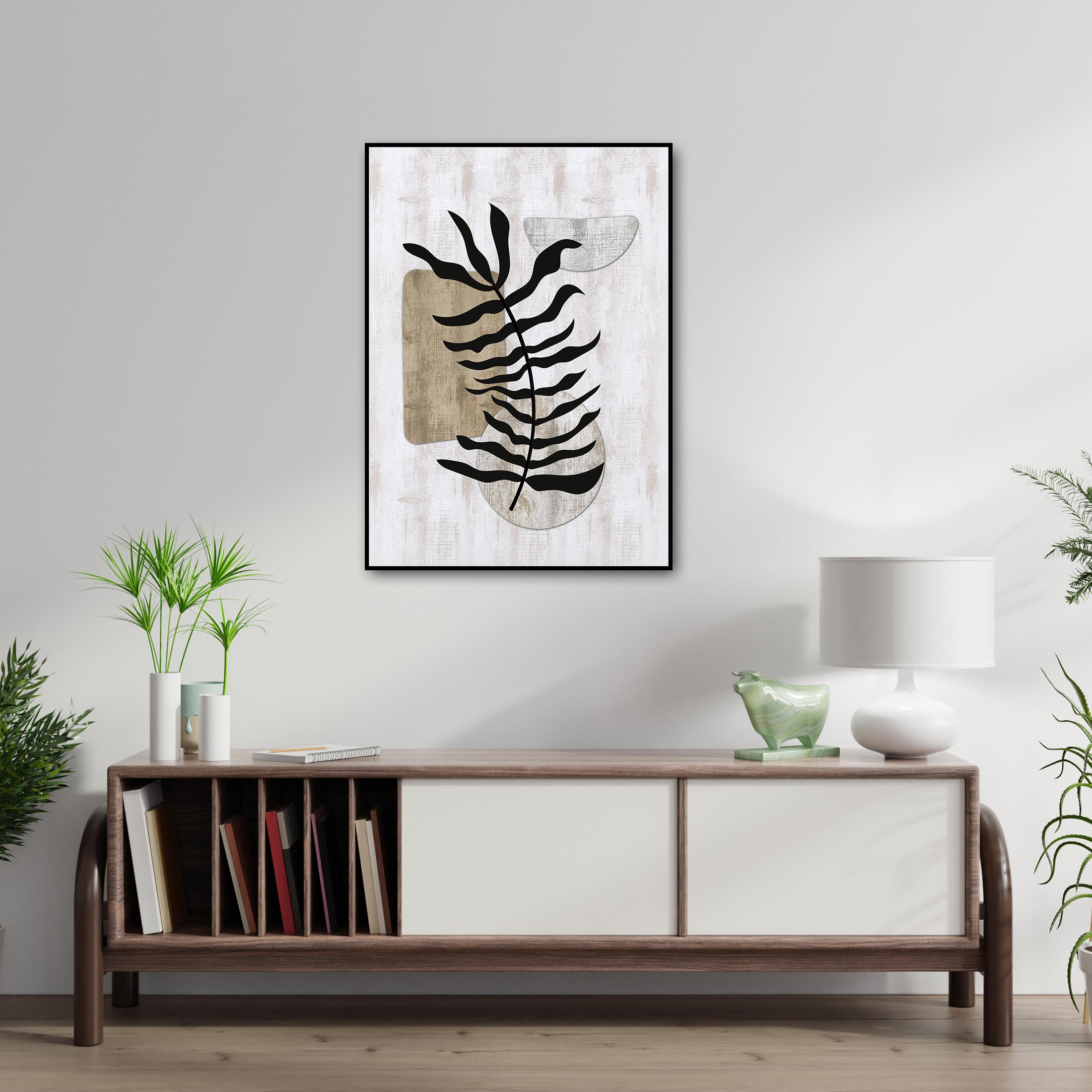 Quadro com moldura Deco Line Folhas 50x70 cm - 2