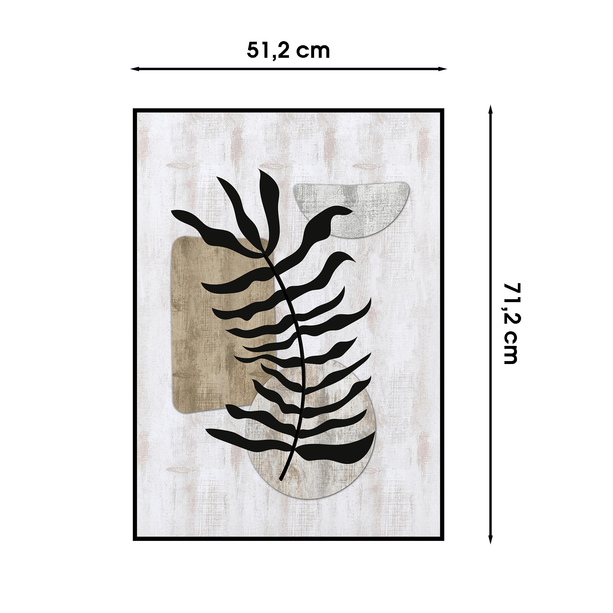 Quadro com moldura Deco Line Folhas 50x70 cm - 6