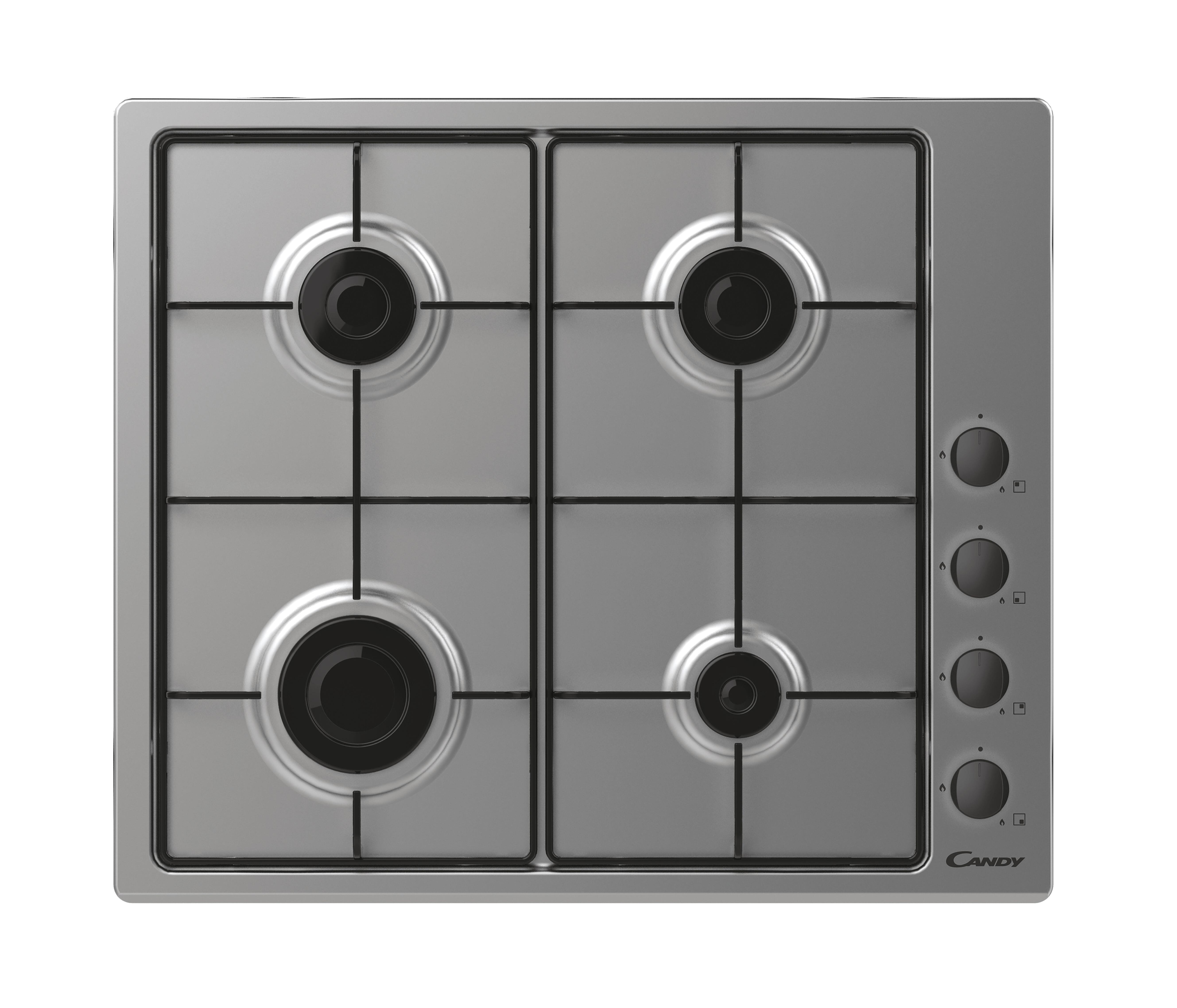 placa de gas candy idea chw6lbx4u2 4 zonas de coccion gas natural acero inox 60cm