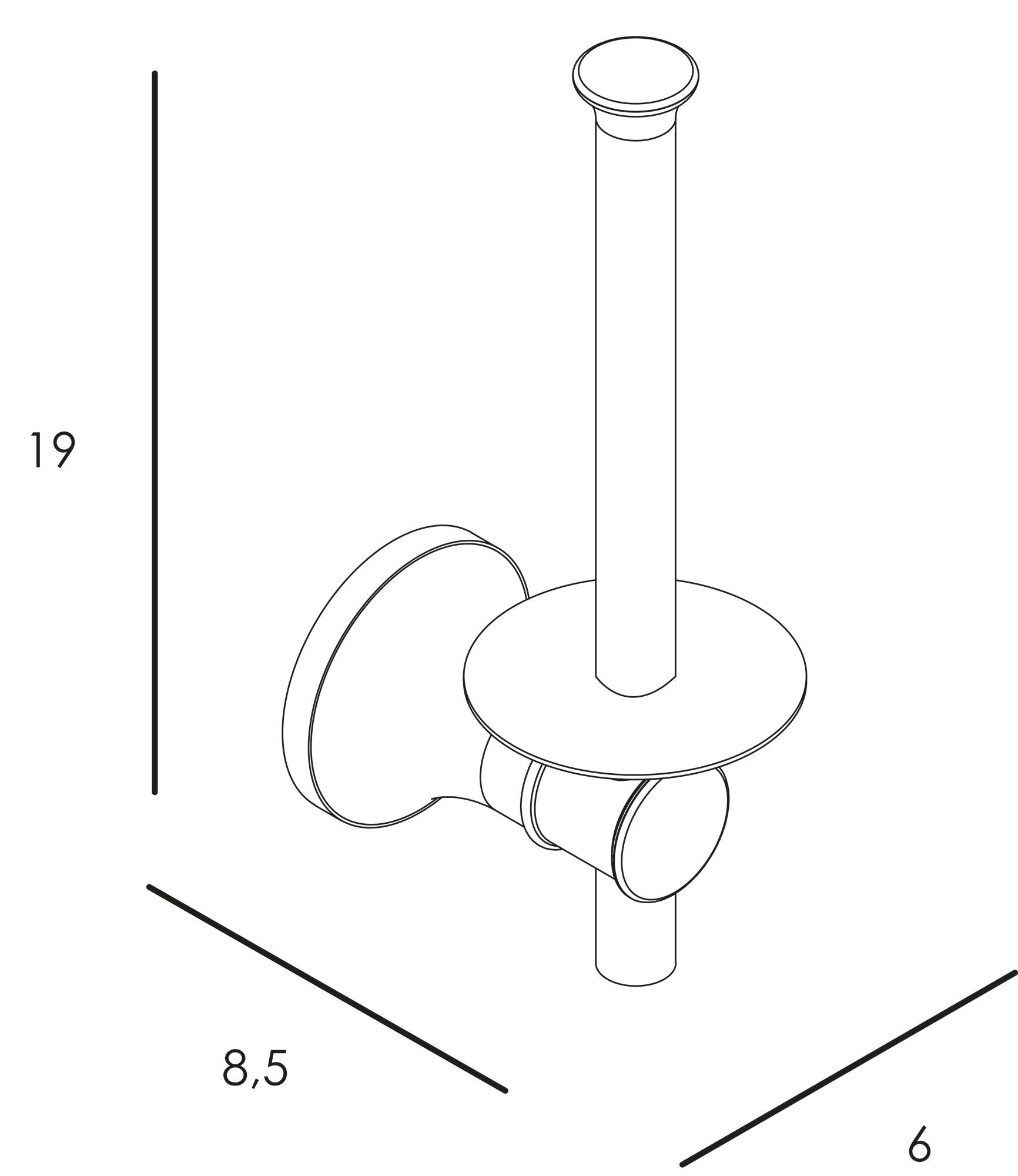 Portarrollos de papel higiénico Cardiff negro tornillos - 2