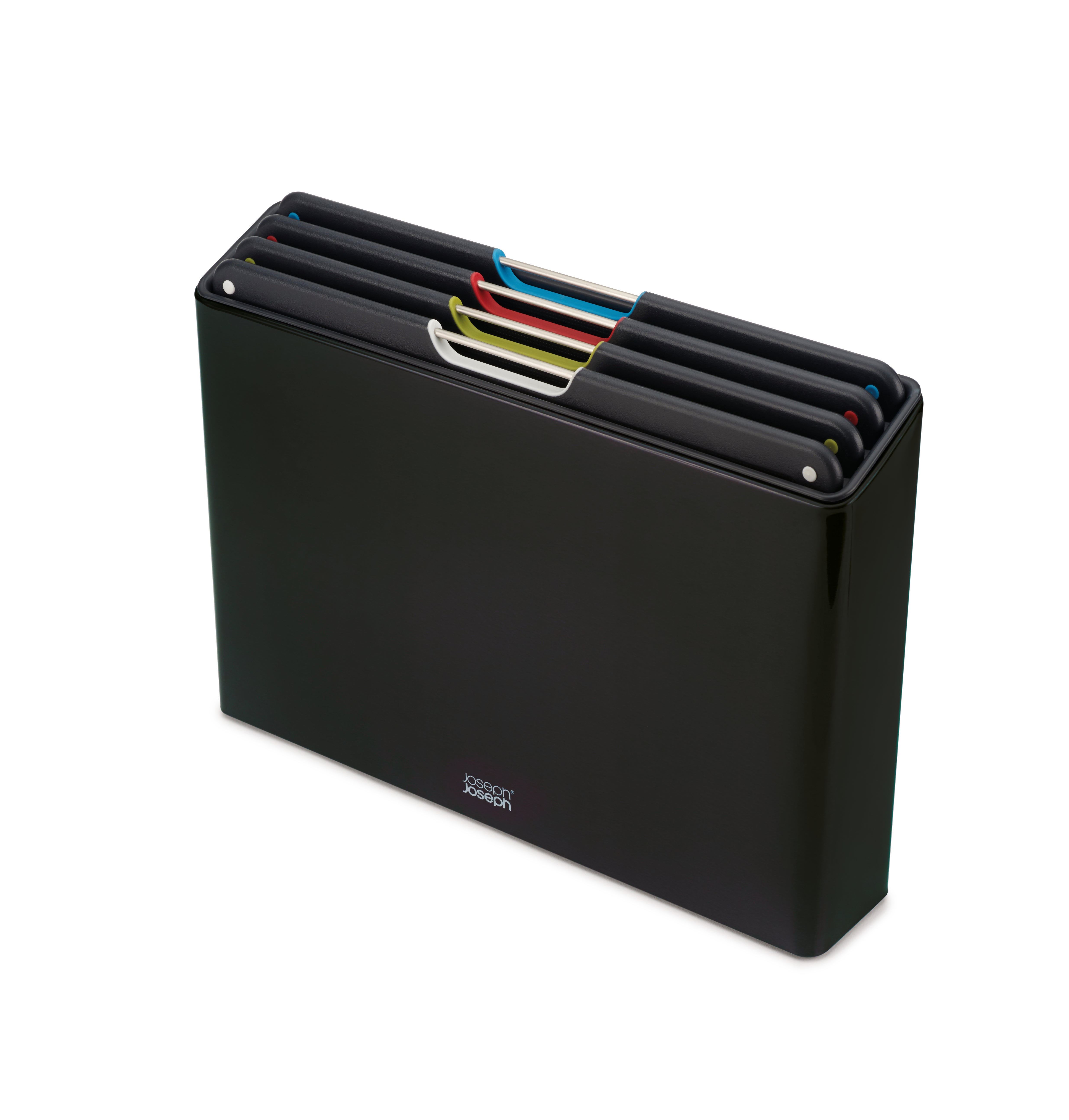 Set de 4 tablas de cortar con estuche joseph&joseph negro