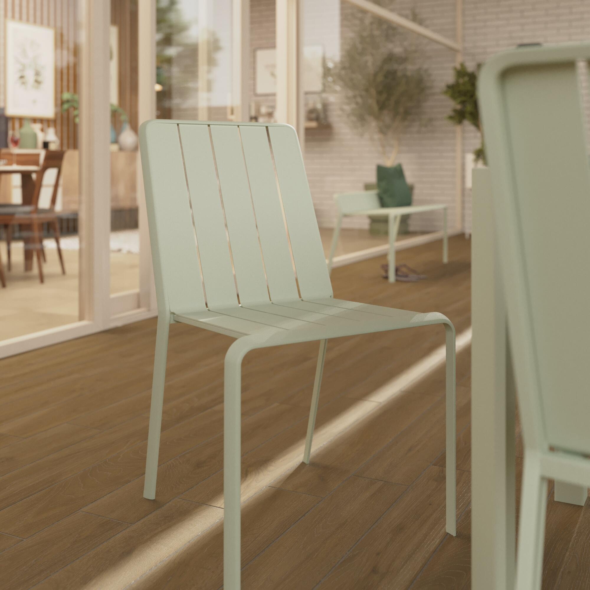 Chaise de jardin NATERIAL Idaho en aluminium vert Leroy Merlin