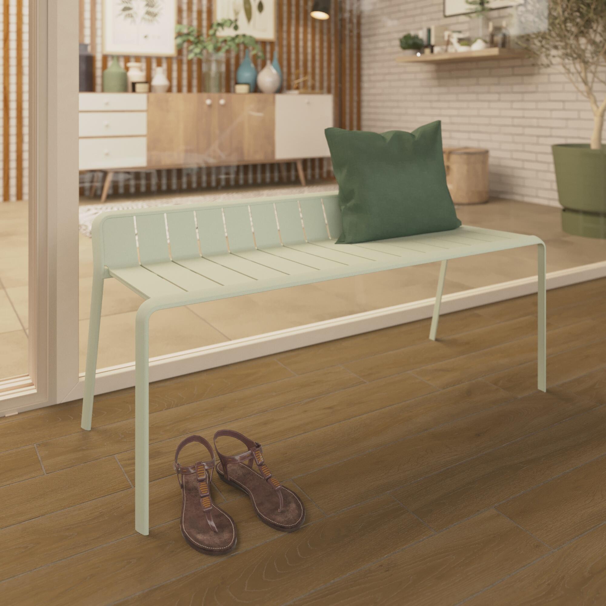 Panca da giardino in alluminio verde Idaho NATERIAL, 2 posti - 5