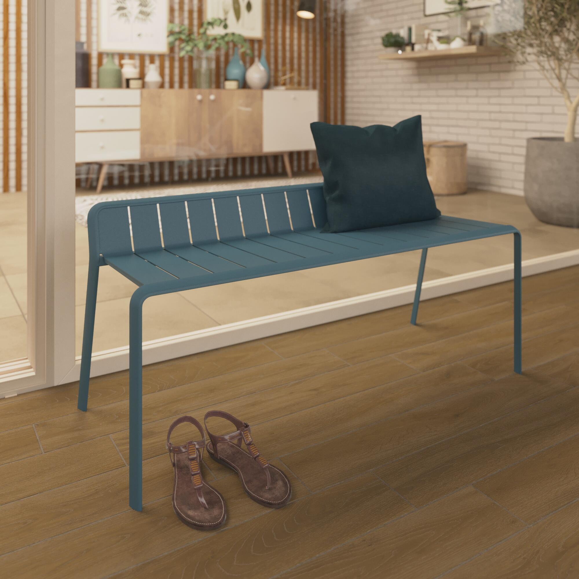 Panca da giardino in alluminio blu Idaho NATERIAL, 2 posti - 7