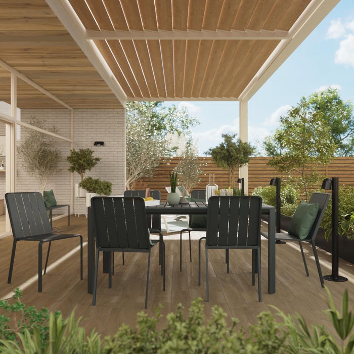 mesa-móveis-de-jardim-alumínio-cinza-material idaho