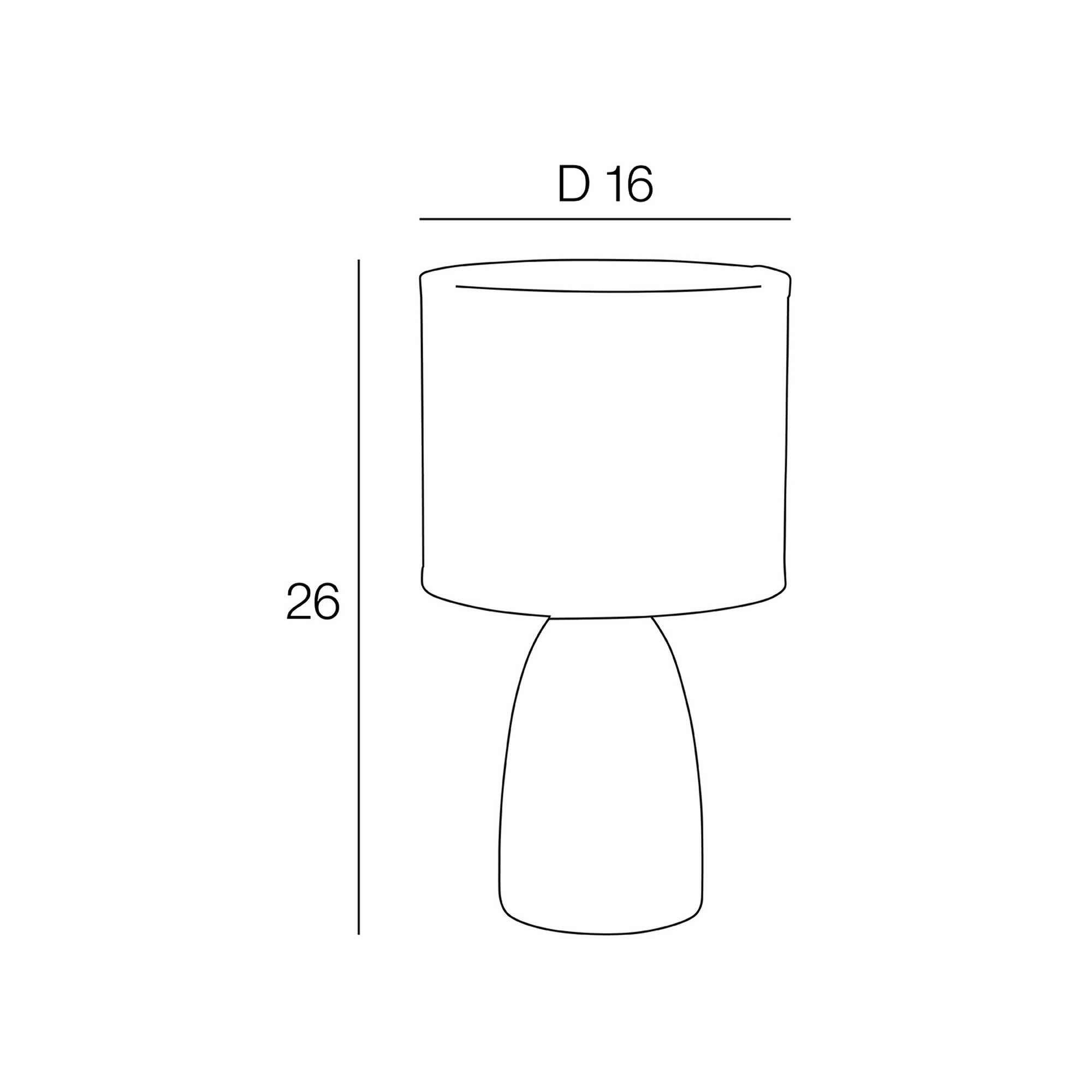 Candeeiro de mesa GAIA E14 1 LUZ CERAMICA BRANCO - 4
