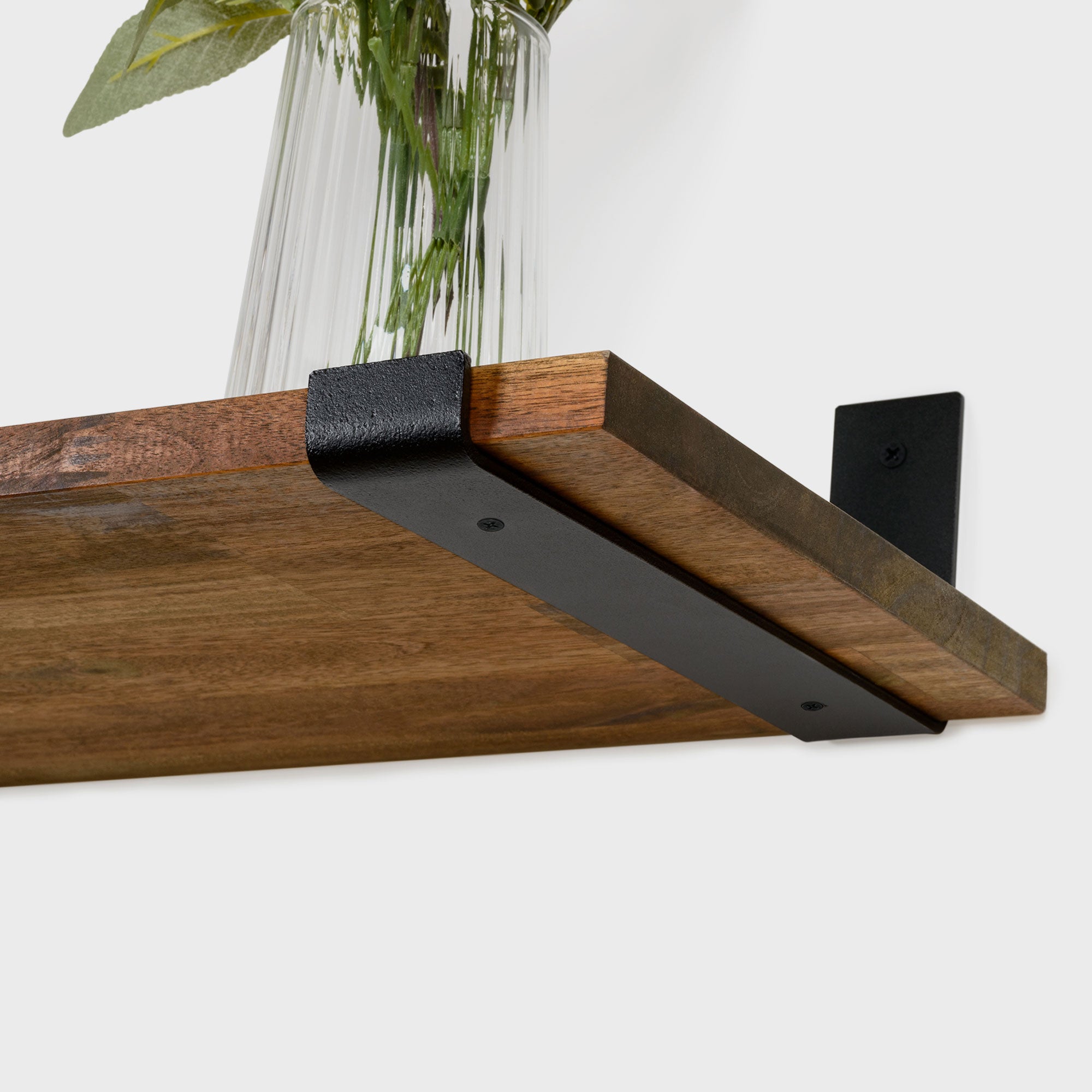 Equerre acier enduit de résine époxy noir, H.10.3 x P.25.4 cm - 4