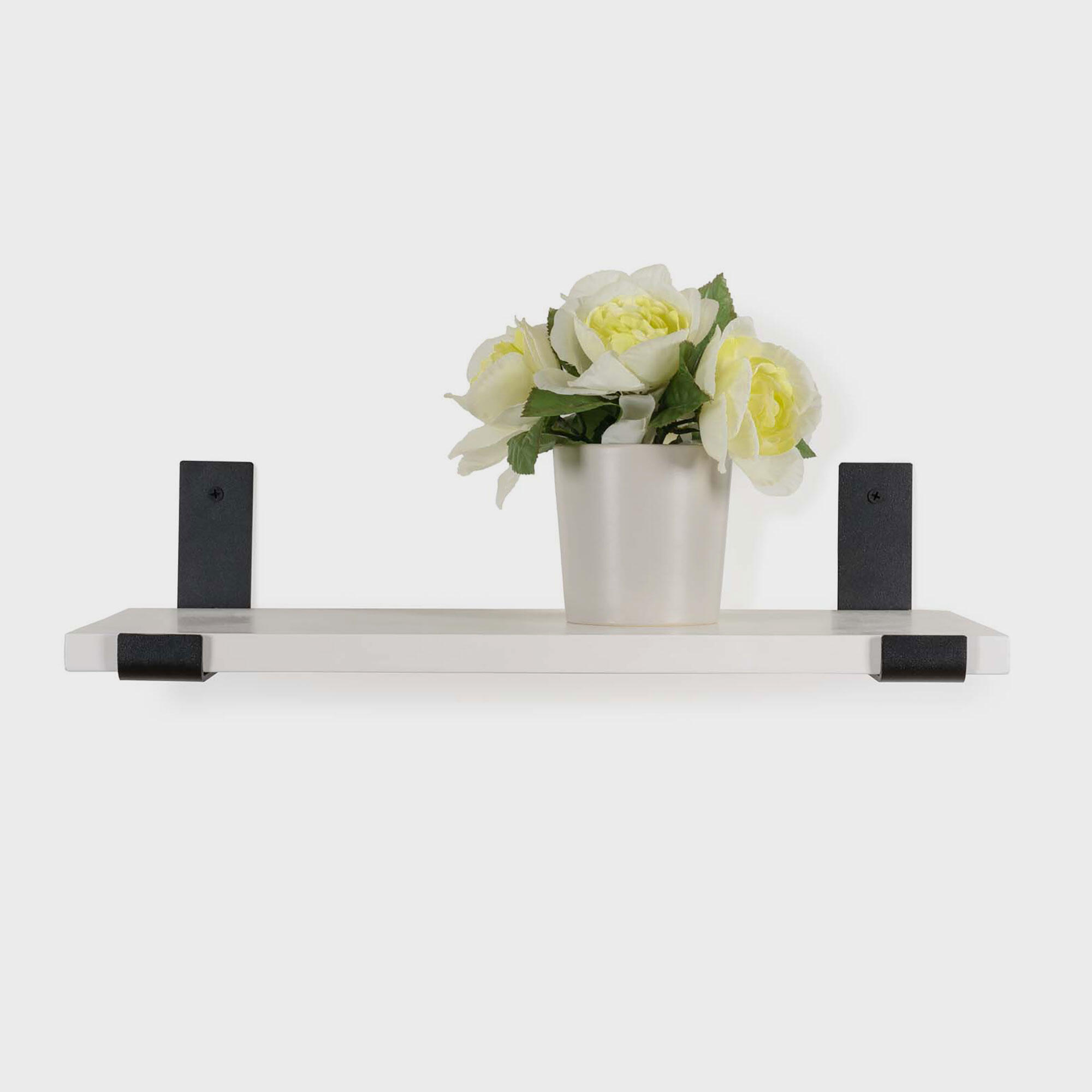 Equerre acier enduit de résine époxy noir, H.10.3 x P.21 cm - 2