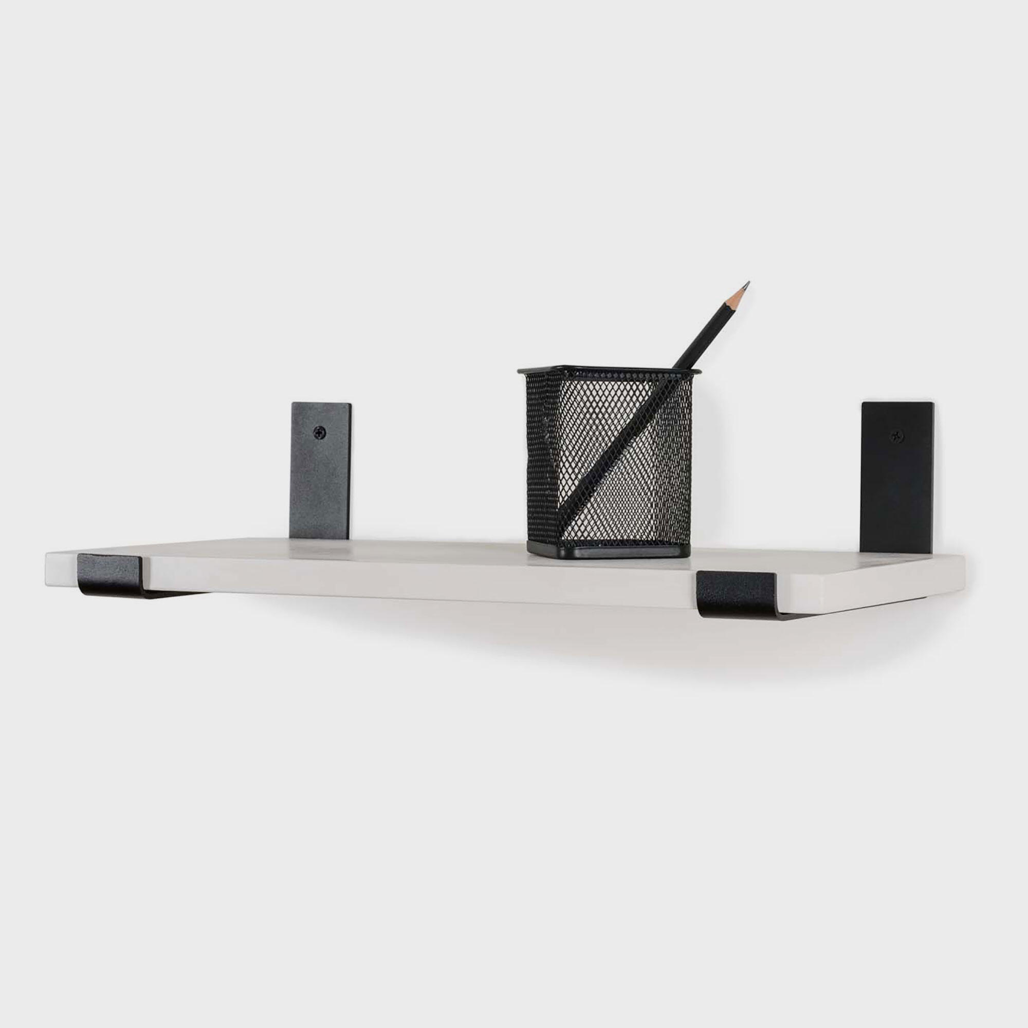 Equerre acier enduit de résine époxy noir, H.10.3 x P.21 cm - 3