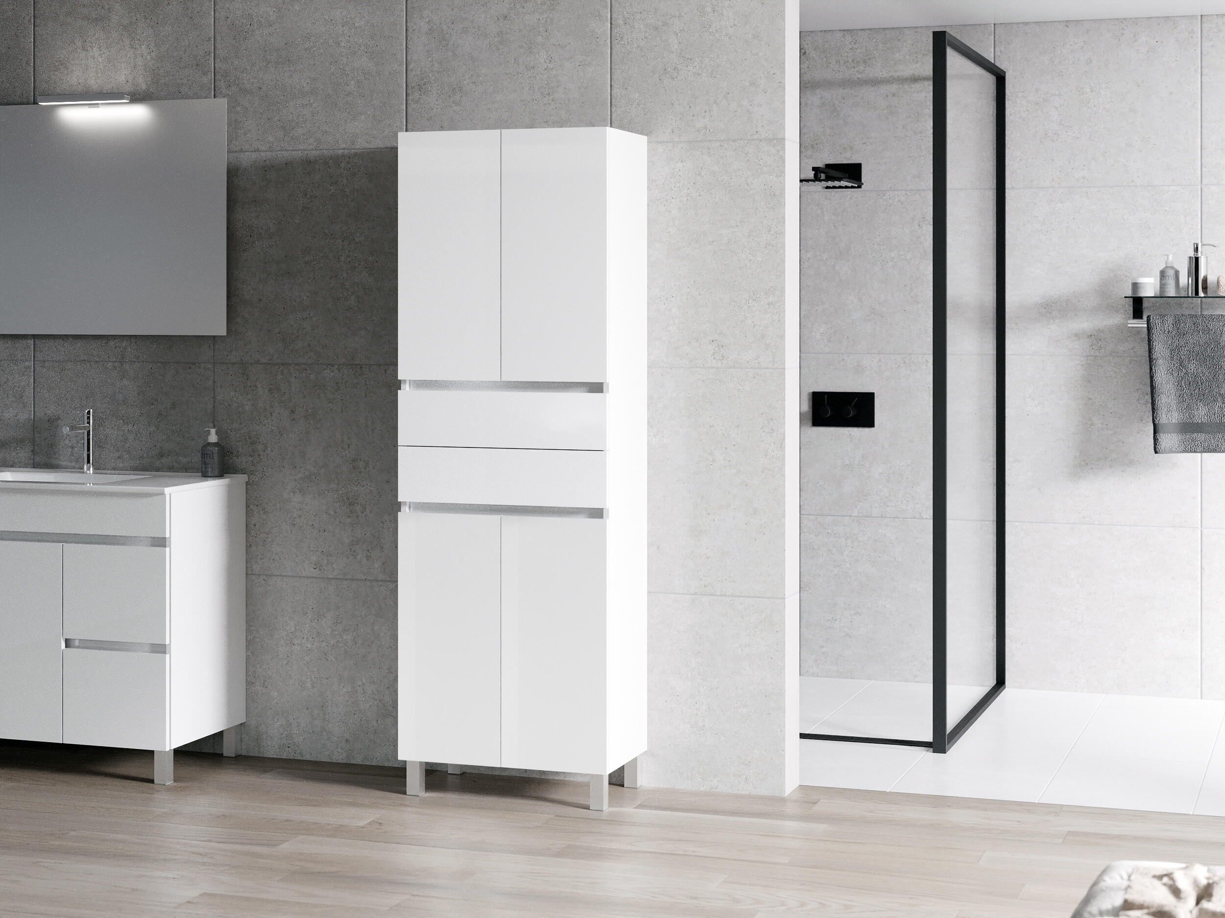 Móvel de arrumação para casa de banho 60x40x31,5 cm branco AML Zeus - 10