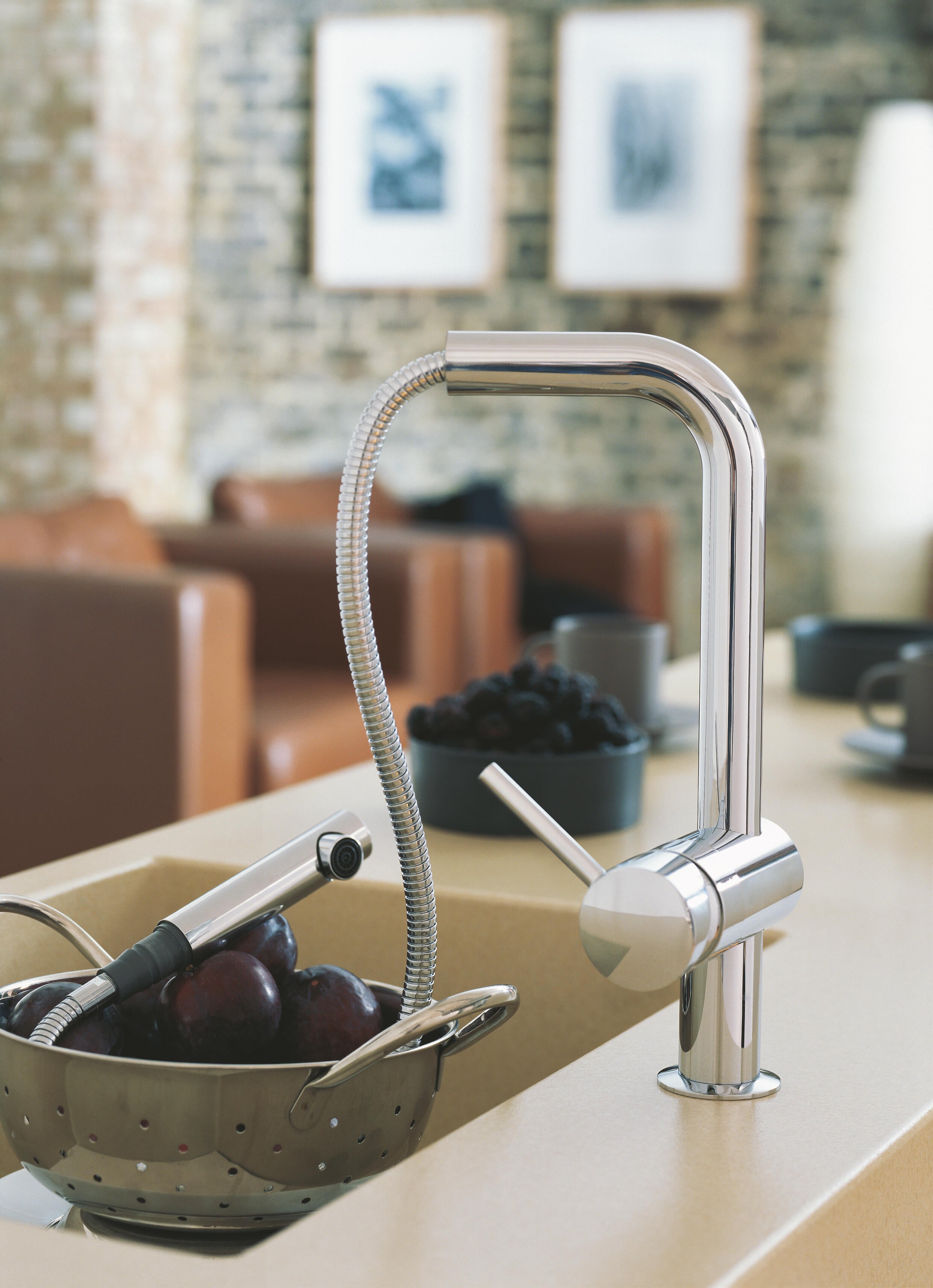 Torneira de bancada cinza cromado GROHE Minta - 5