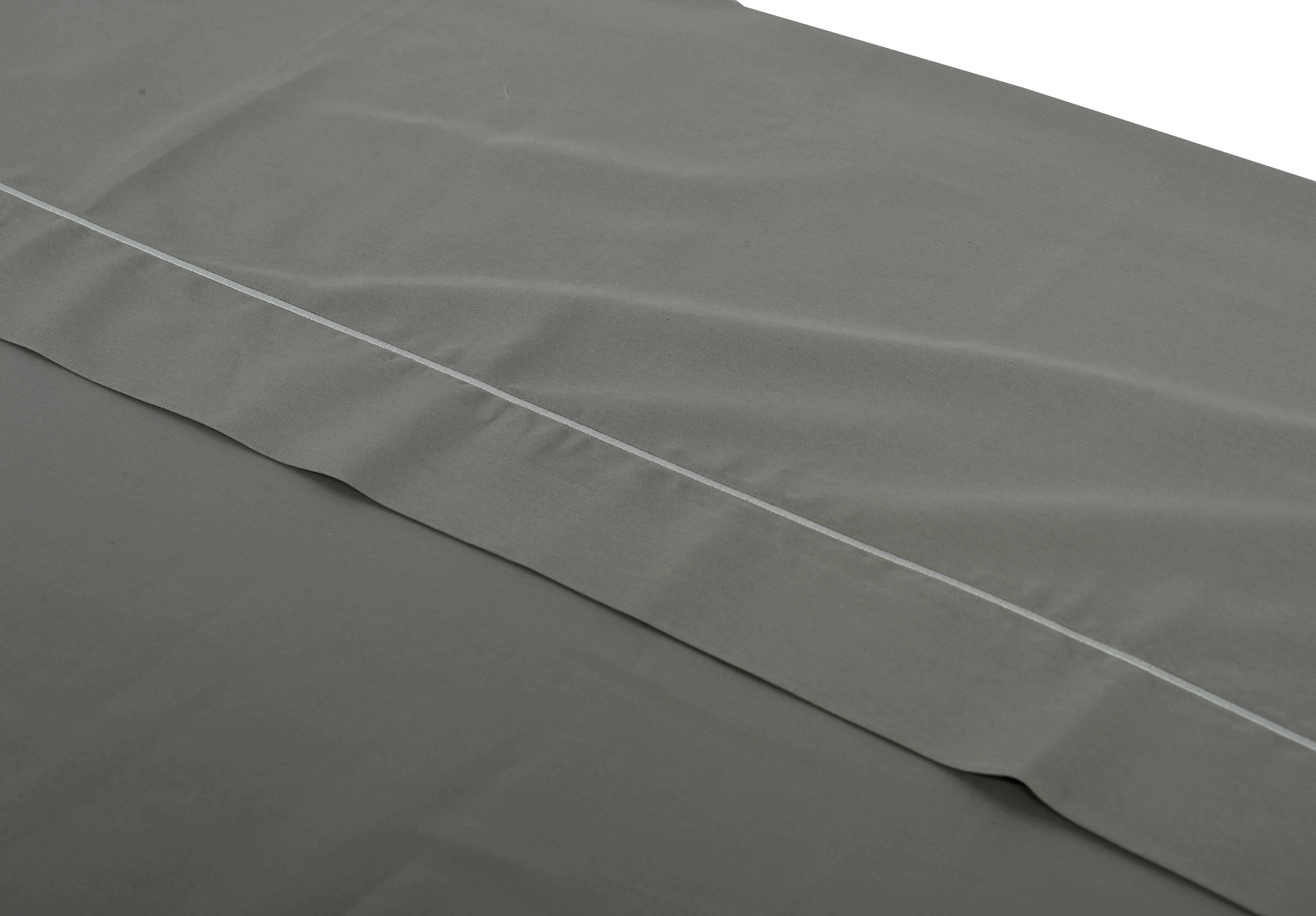 Sábana encimera Bordón algodón egipcio 300 hilos gris 280x290 para cama de 180 cm - 14