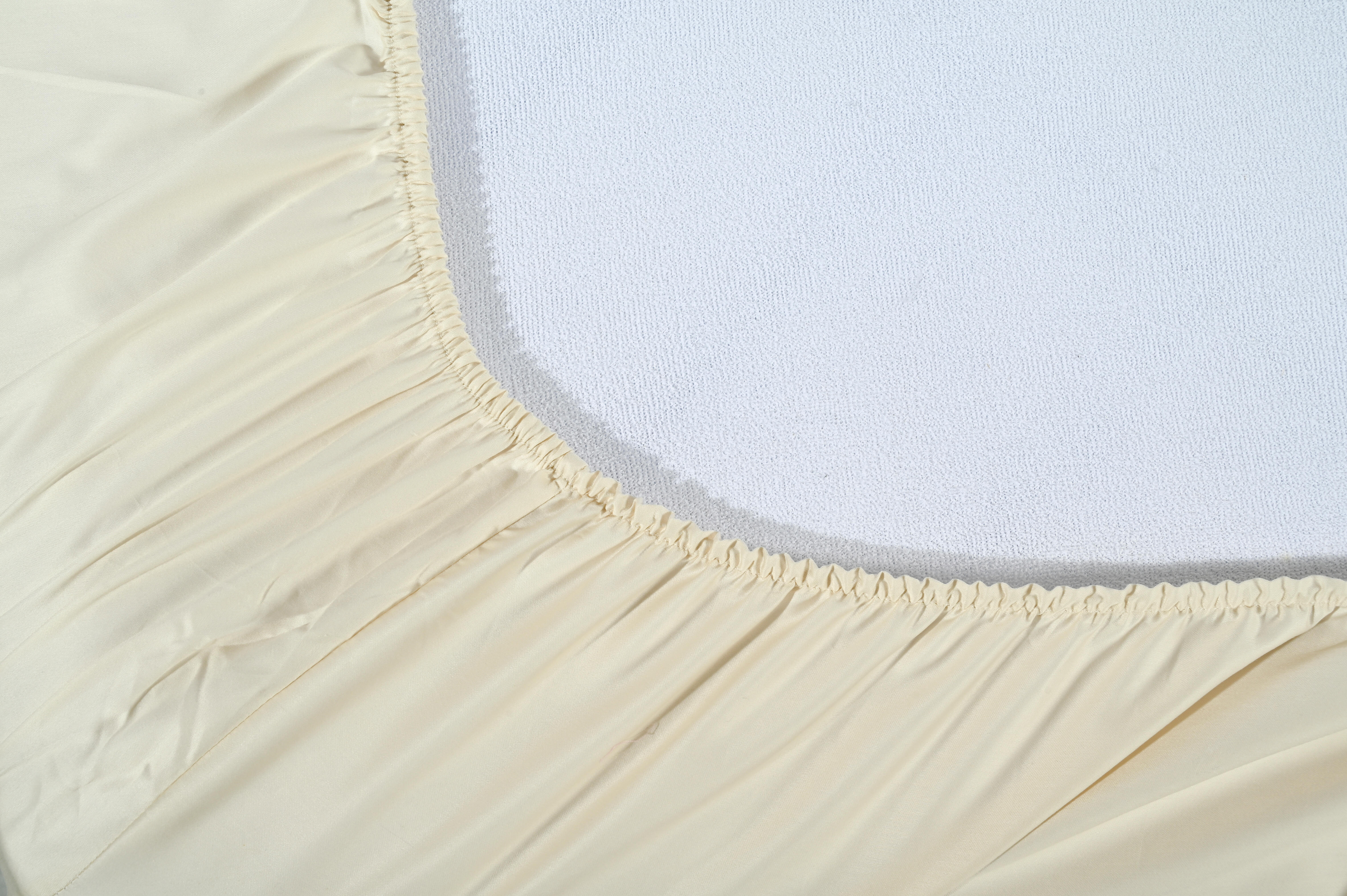 Sábana bajera con elástico algodón egipcio 300 hilos Bordón marfil 180x200 para cama de 180 cm - 11